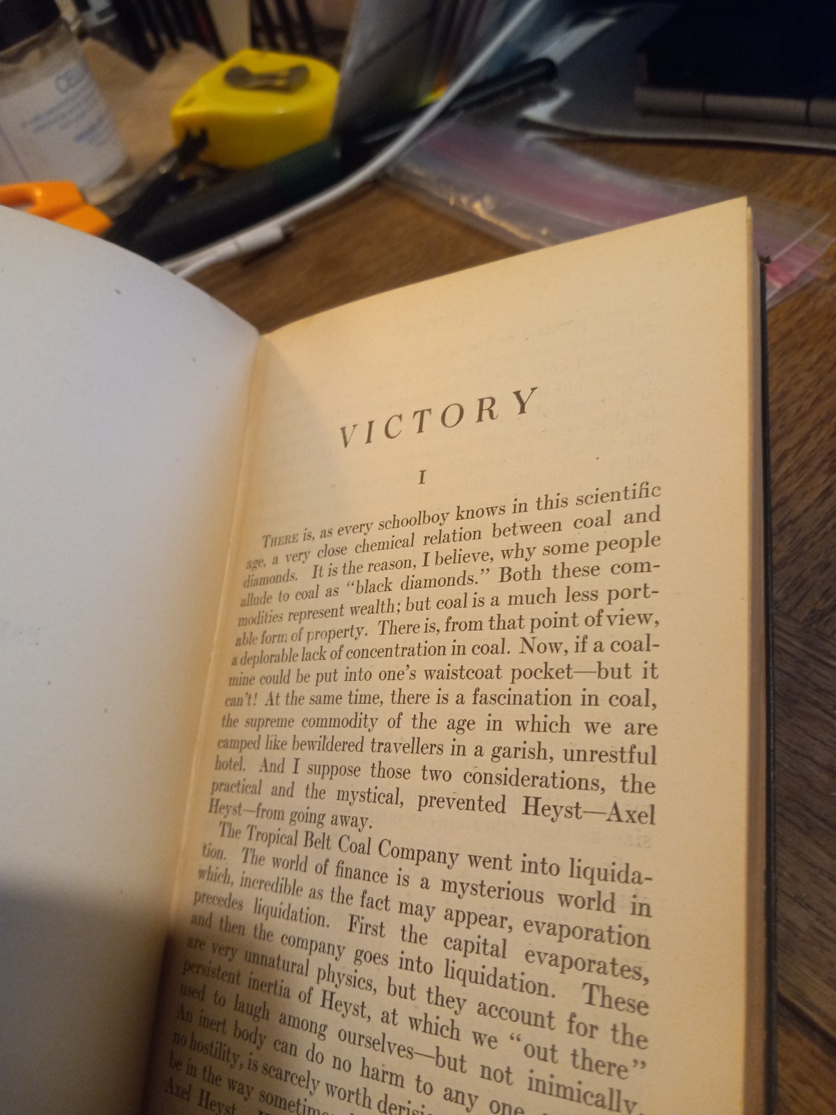 VICTORY – AN ACTION ROMANCE NOVEL BY JOSEPH CONRAD 1923 – FULL LIMP LEATHER ED!!