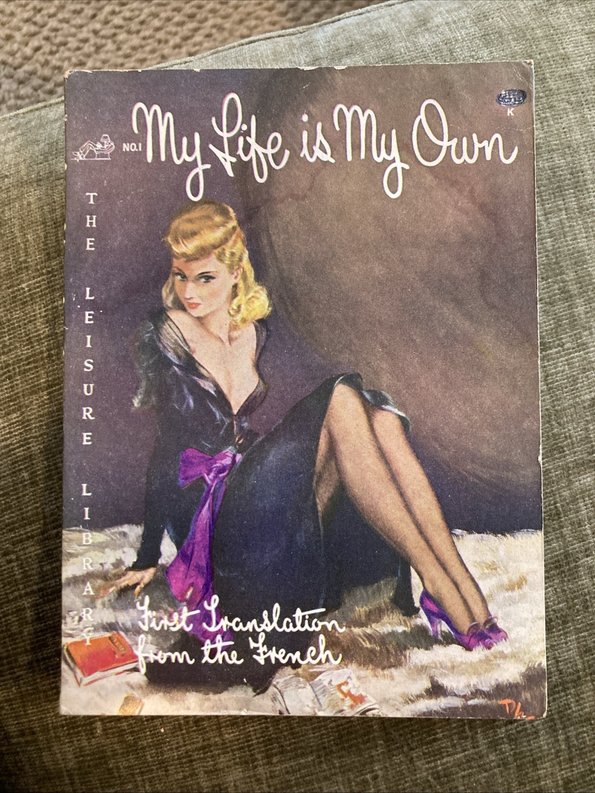 Sleaze gga digest Vintage Pb, My Life Is MyOwn by Morac, Leisure Lib1, 1952, SVG