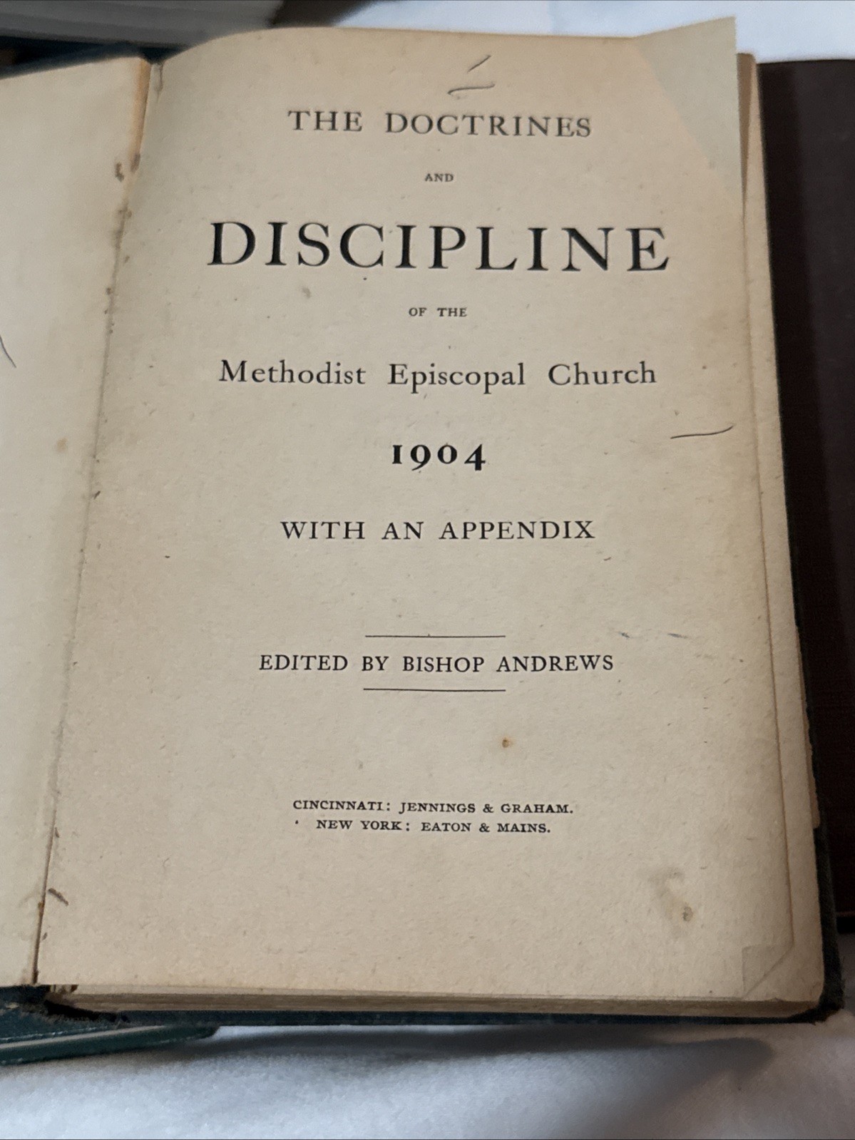 Antique Books Lot of 9: Discipline of The Methodist Church 1904-1952