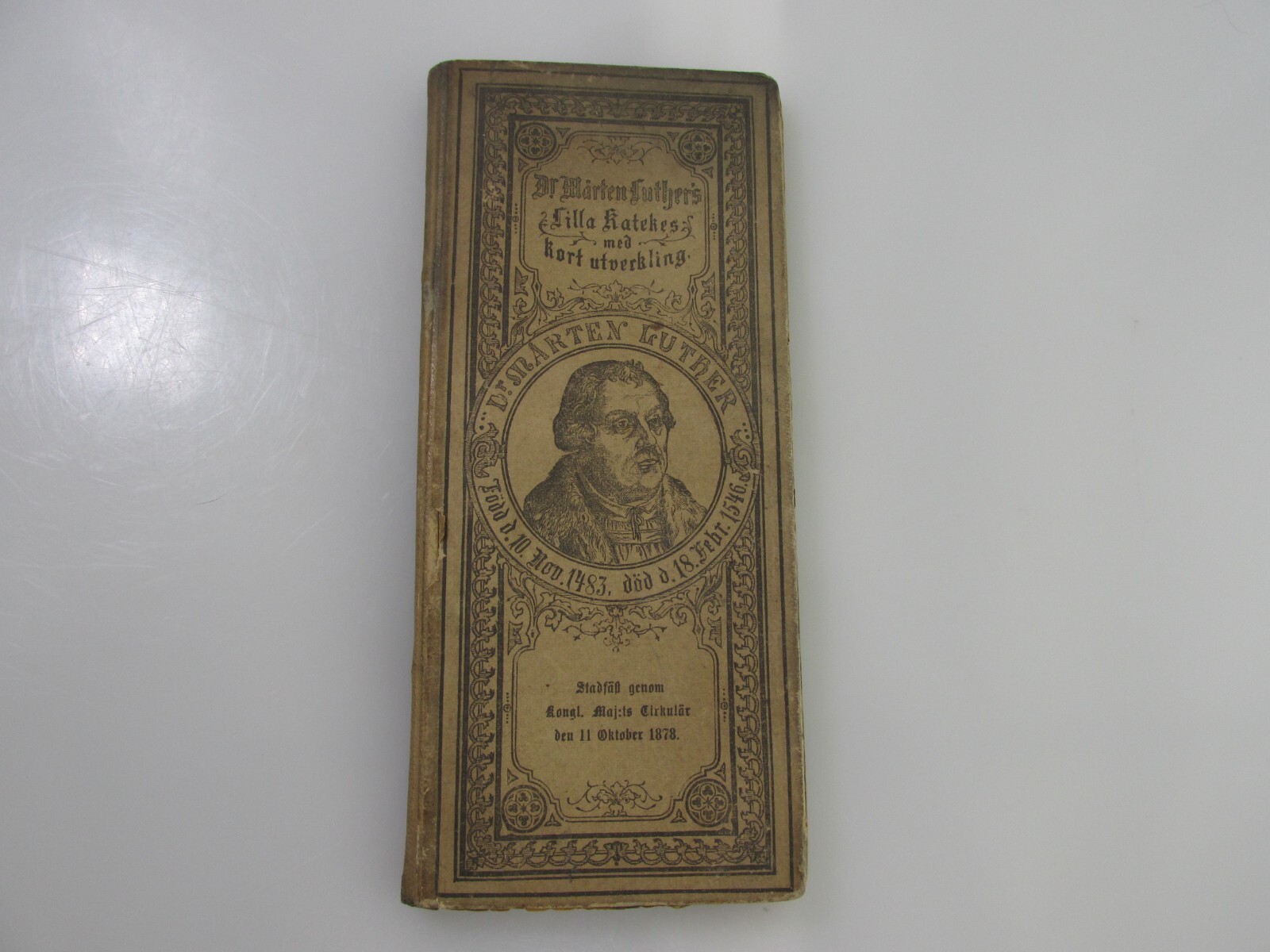 Antique Martin Luther Small Catechism 1878 Lilla Katekes Swedish Book Religious