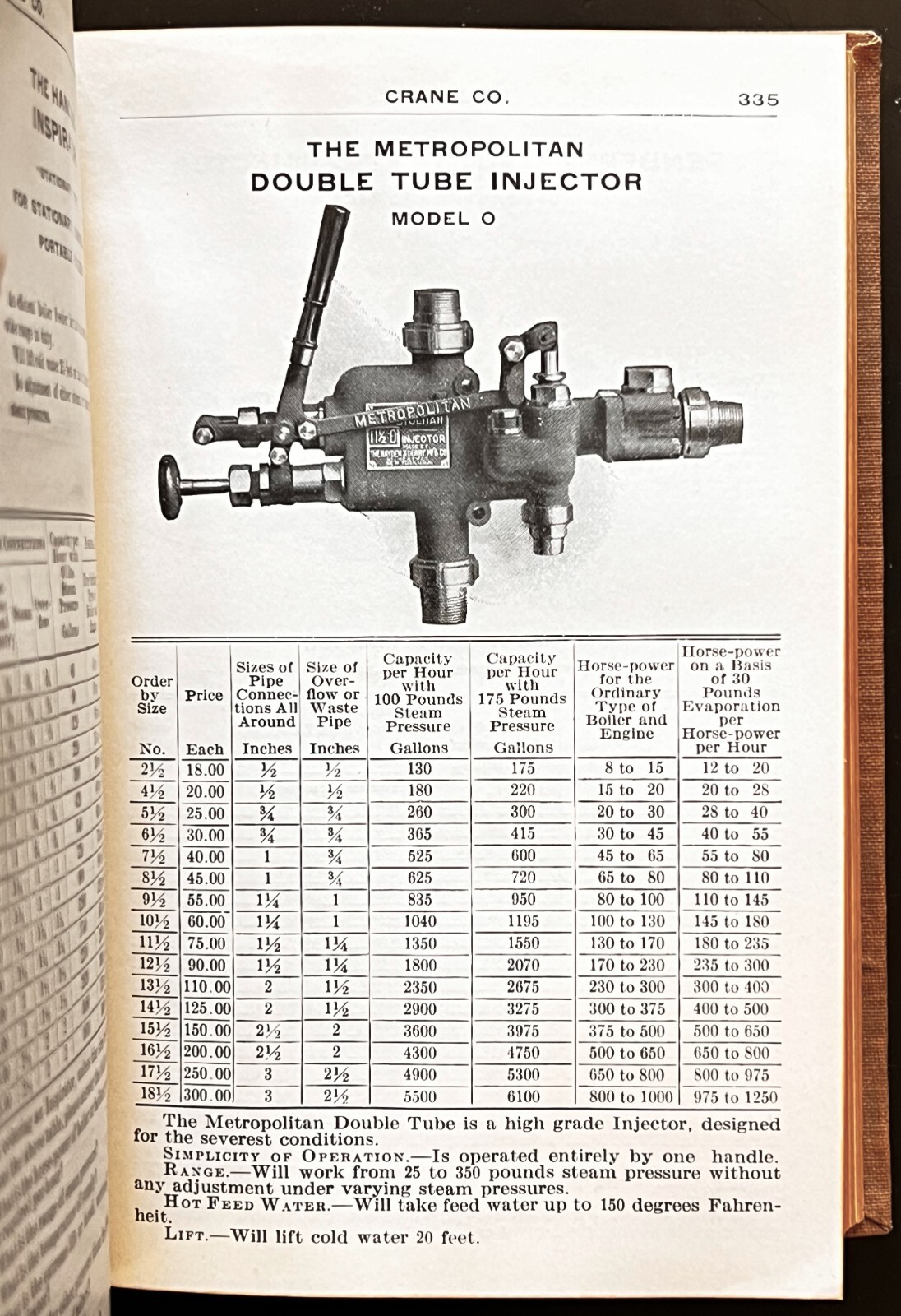1914 Crane Co. Steam Goods, Etc. Catalogue No. 40 / 618 pgs. / Very Good ++