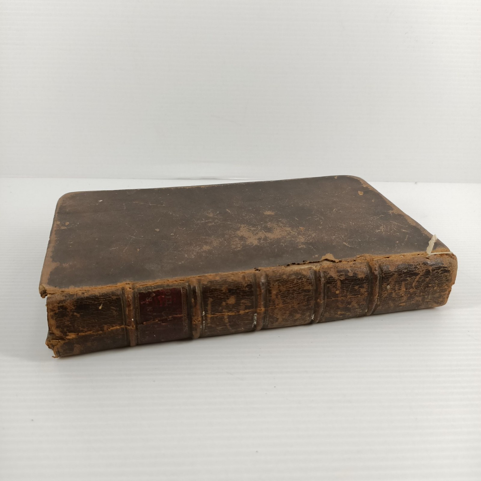 Antique Leather Bound Book Collection Fables Poems 18th Century Foxing Wear