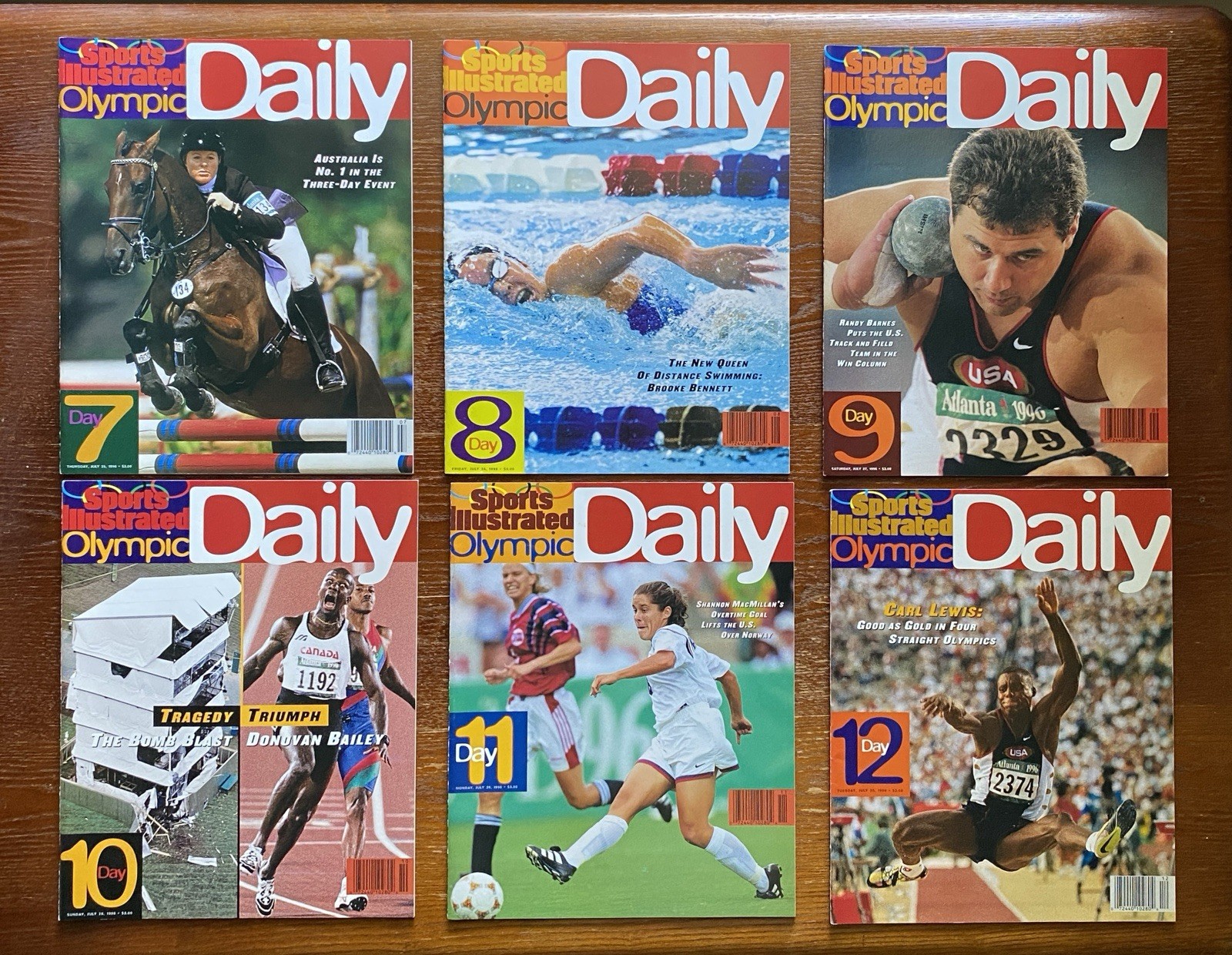 1996 Centennial Olympic Games Official Program + S.I. Olympic Daily Full Set