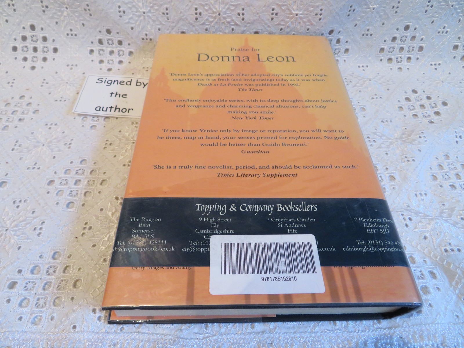 Donna Leon SIGNED Transient Desires 1st Edition HB DJ 2021