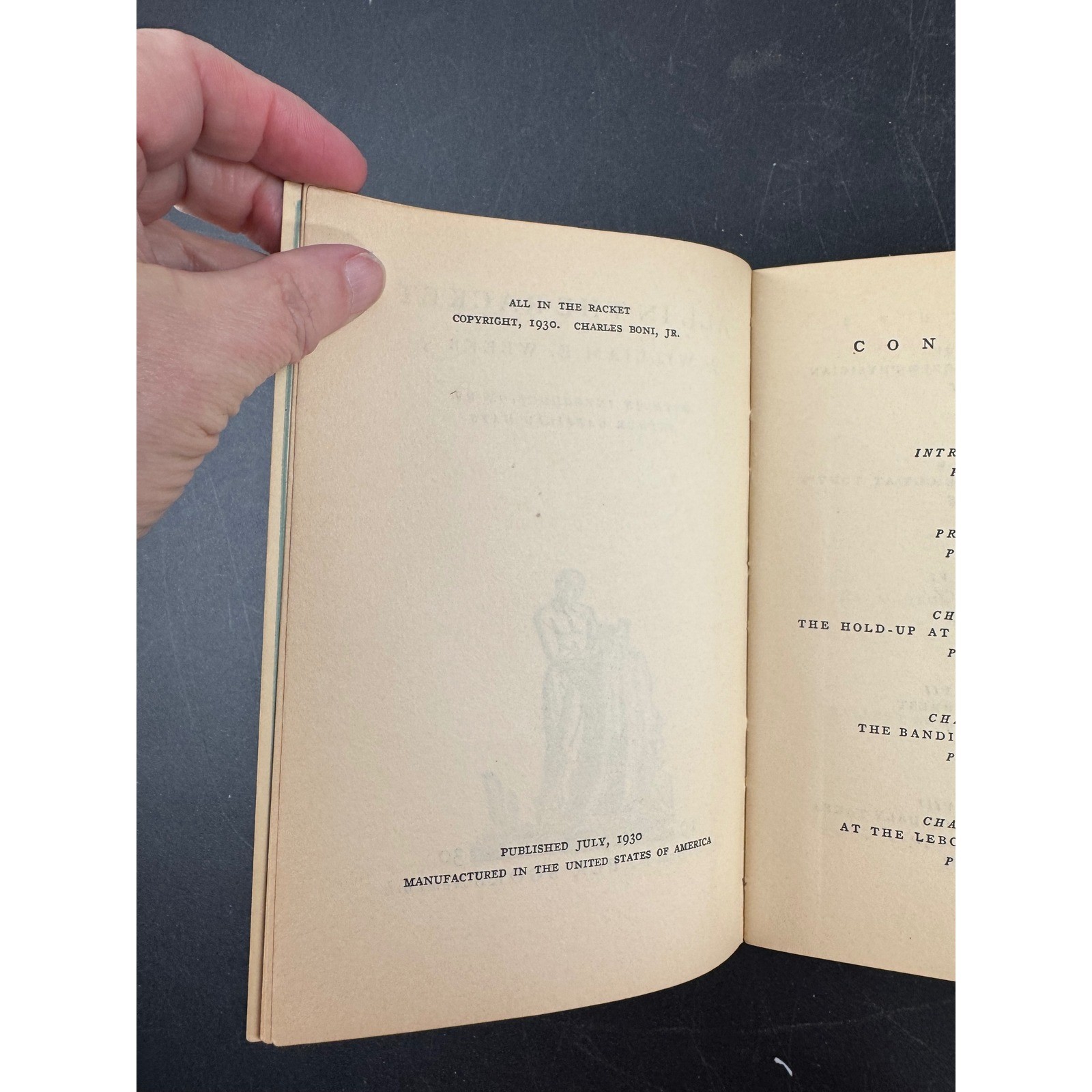 All In The Racket William E Weeks 1930 Charles Boni Paper Books First Edition