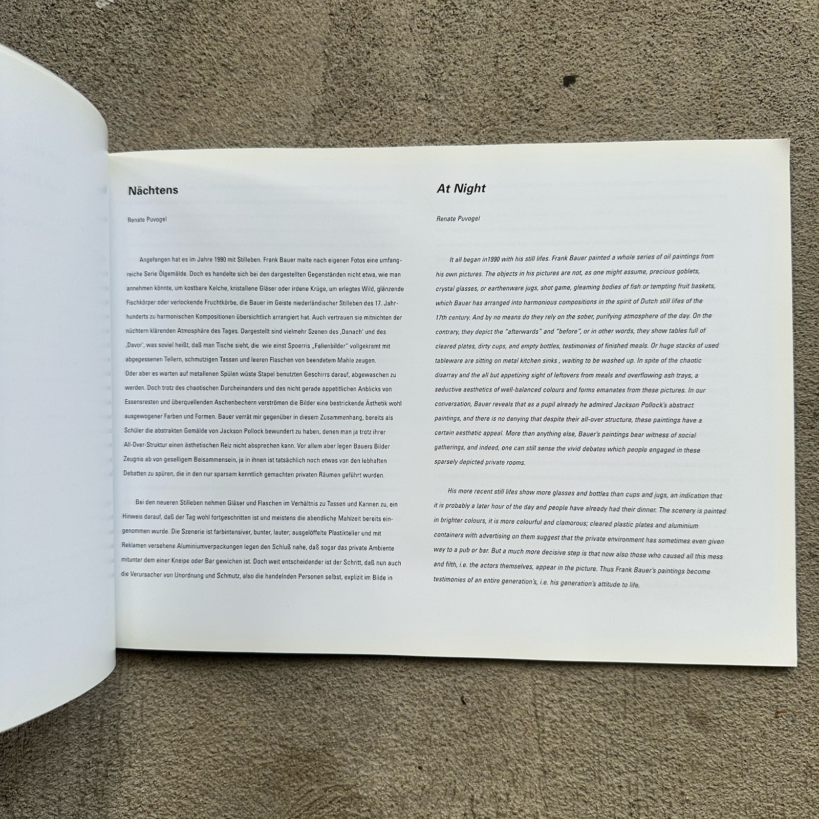 Frank Bauer~Nachtleben (Nightlife) Exhibition Catalog~Galerie Voss (Eng + Ger)