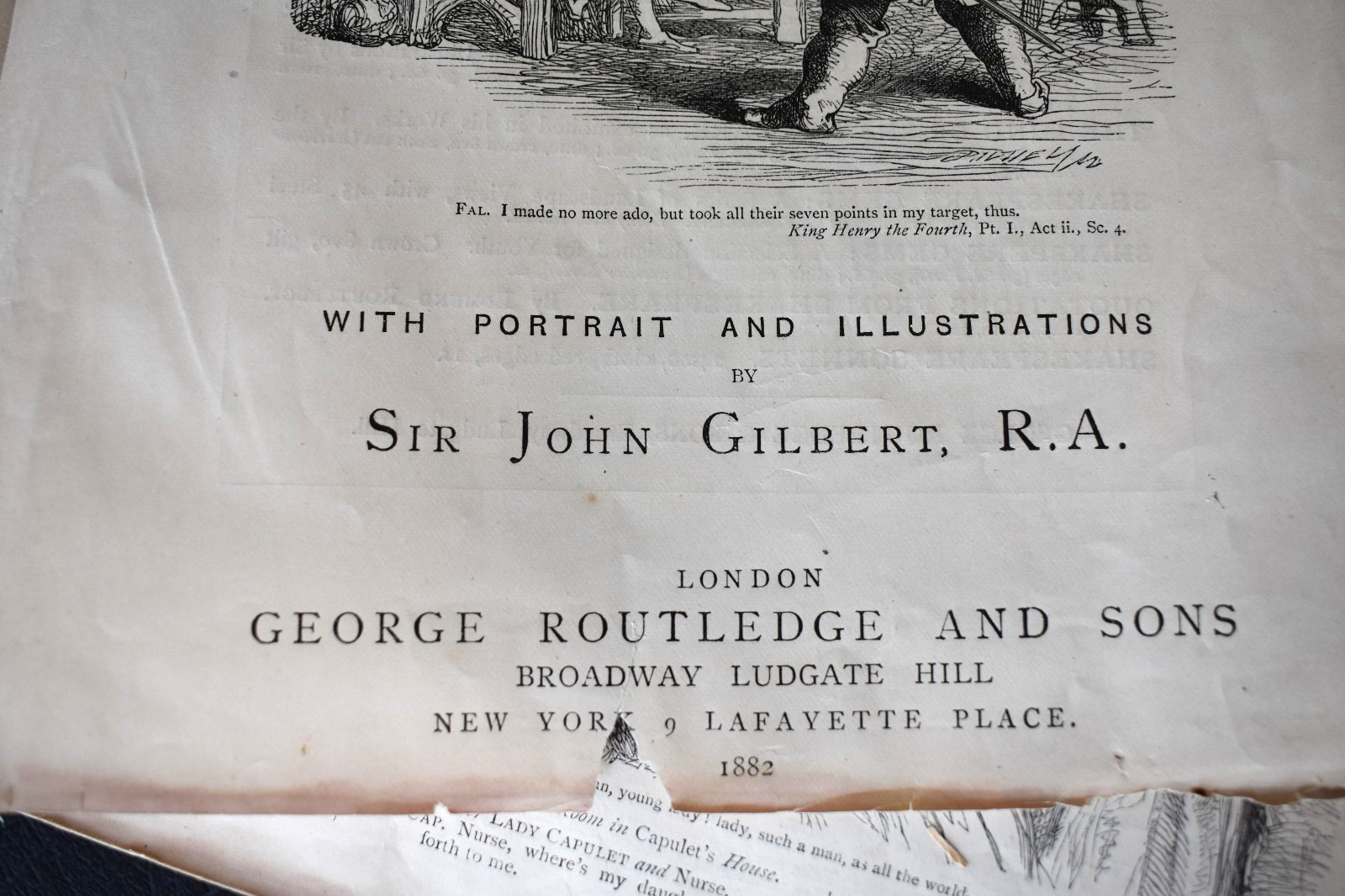 1882 Antique The Gilbert Shakespeare w/ 511 Illustrations