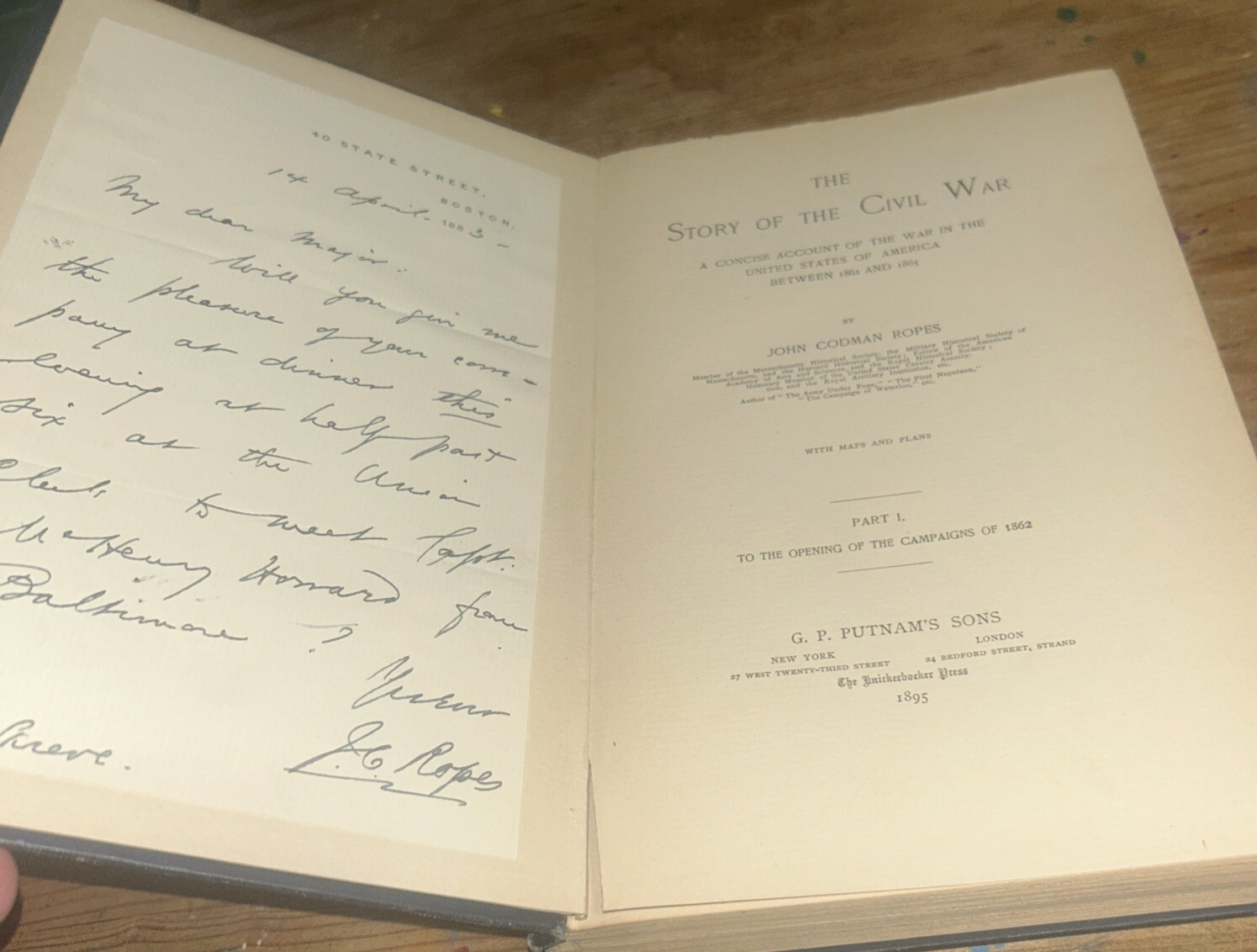 The Story of The Civil War Part I To The Opening Of The Campaign Of 1862 Ropes
