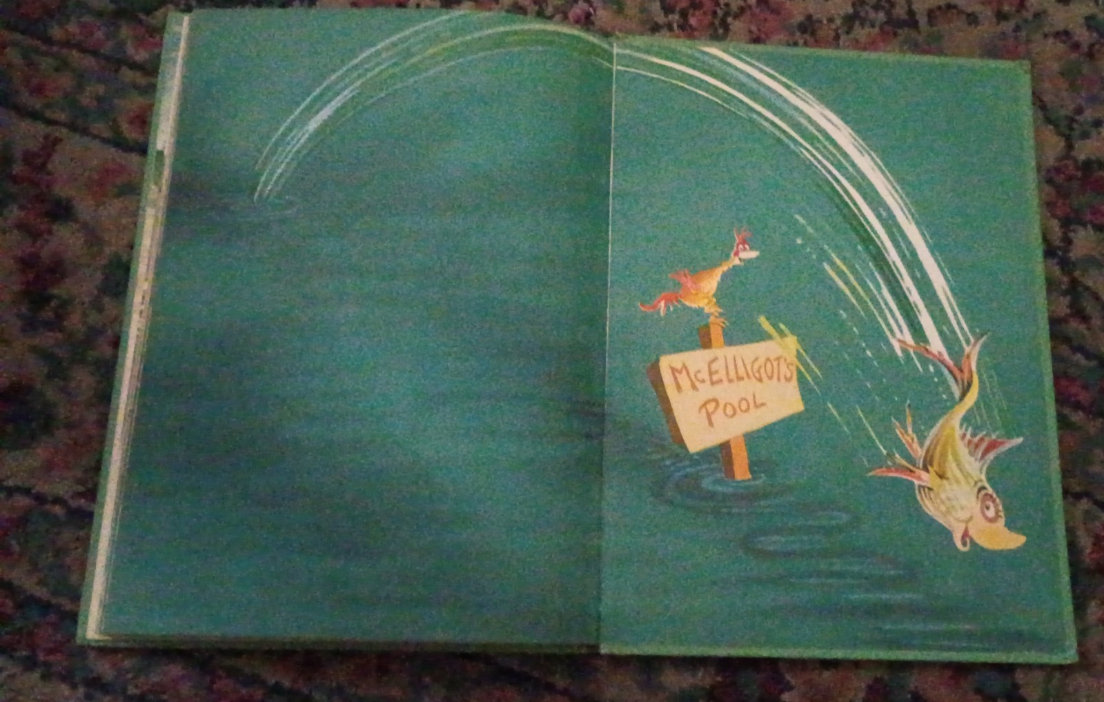 Seuss, McElliogot’s Pool, Random House, 1947 withclosed mouth first on the front
