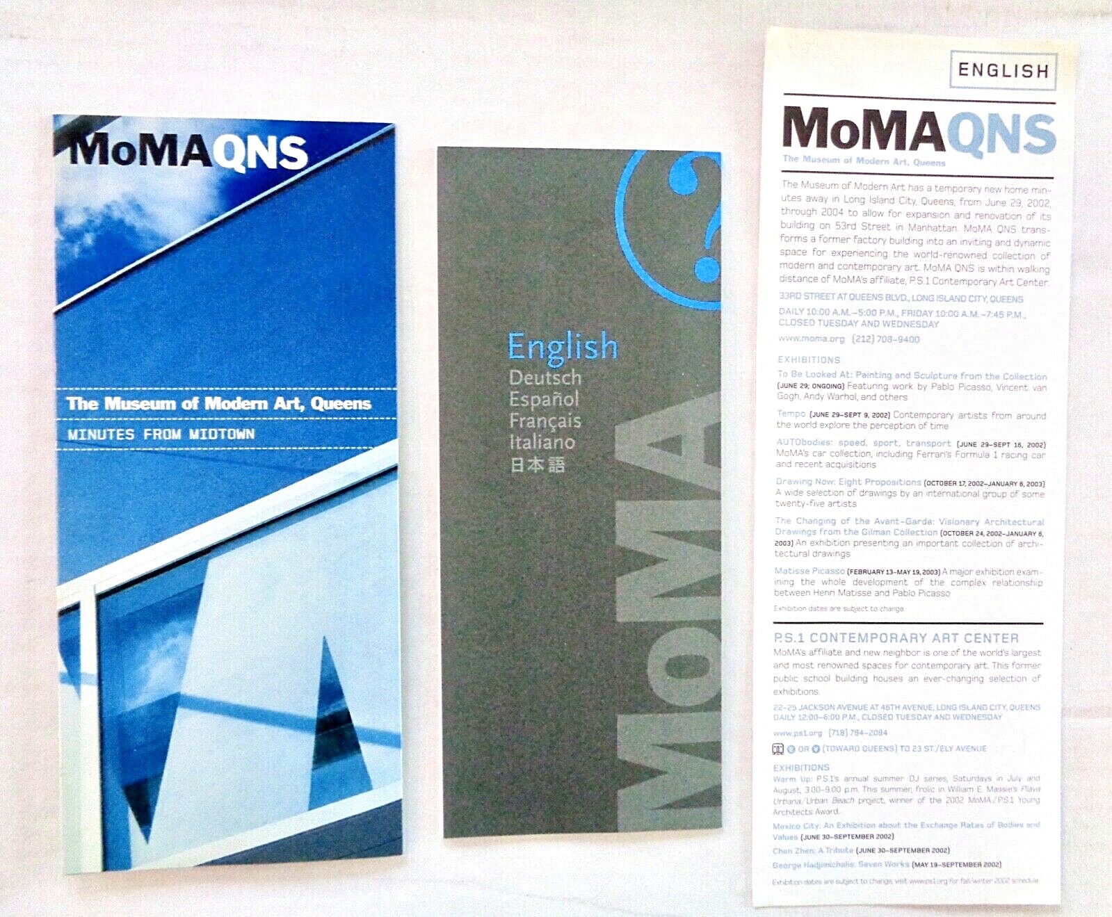 MoMA QNS Museum of Modern Art Queens LOT OF 3 Temporary Long Island City 2002