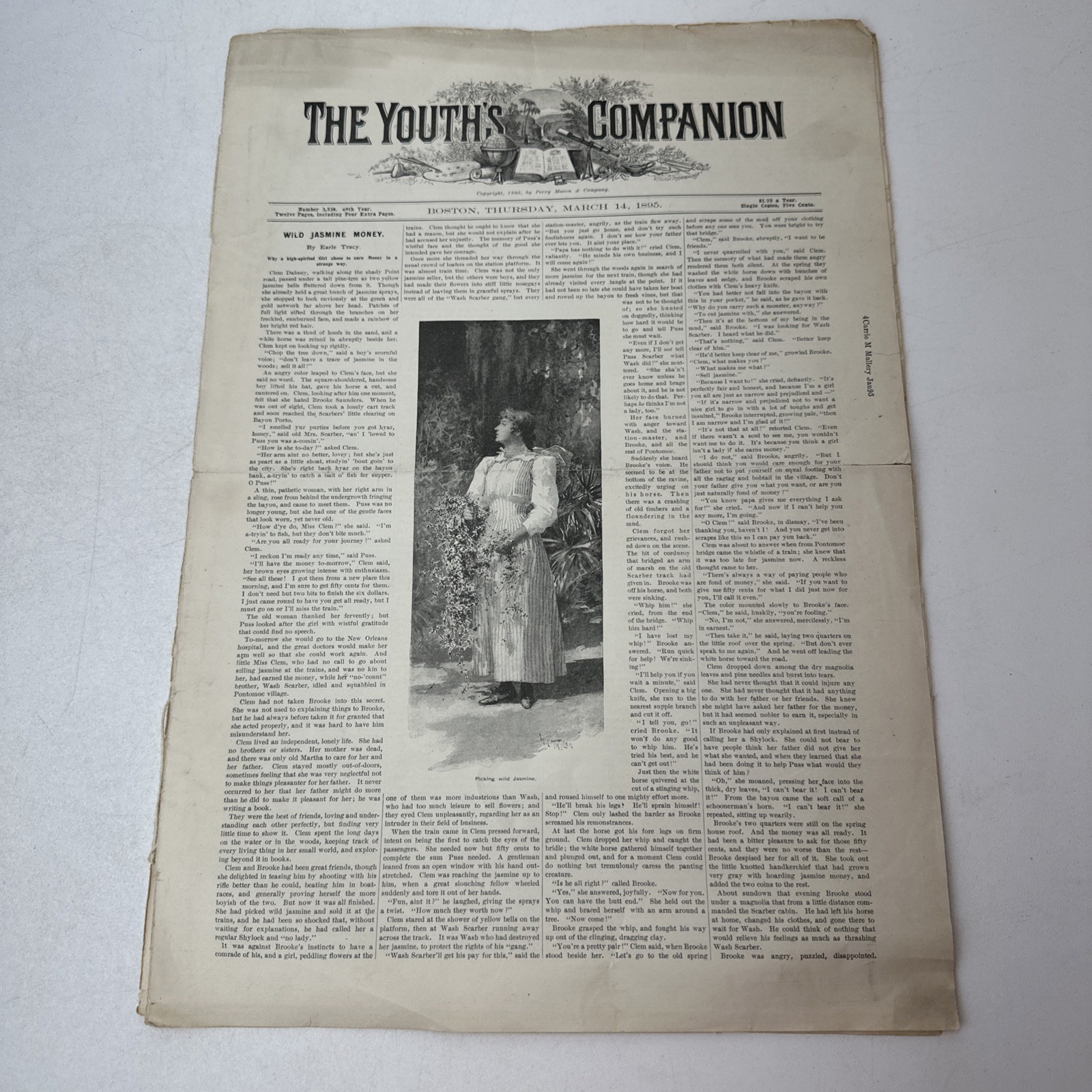 The Youth’s Companion July 4th 1895, New Year’s 1901 Lot of 5 Antique Magazines