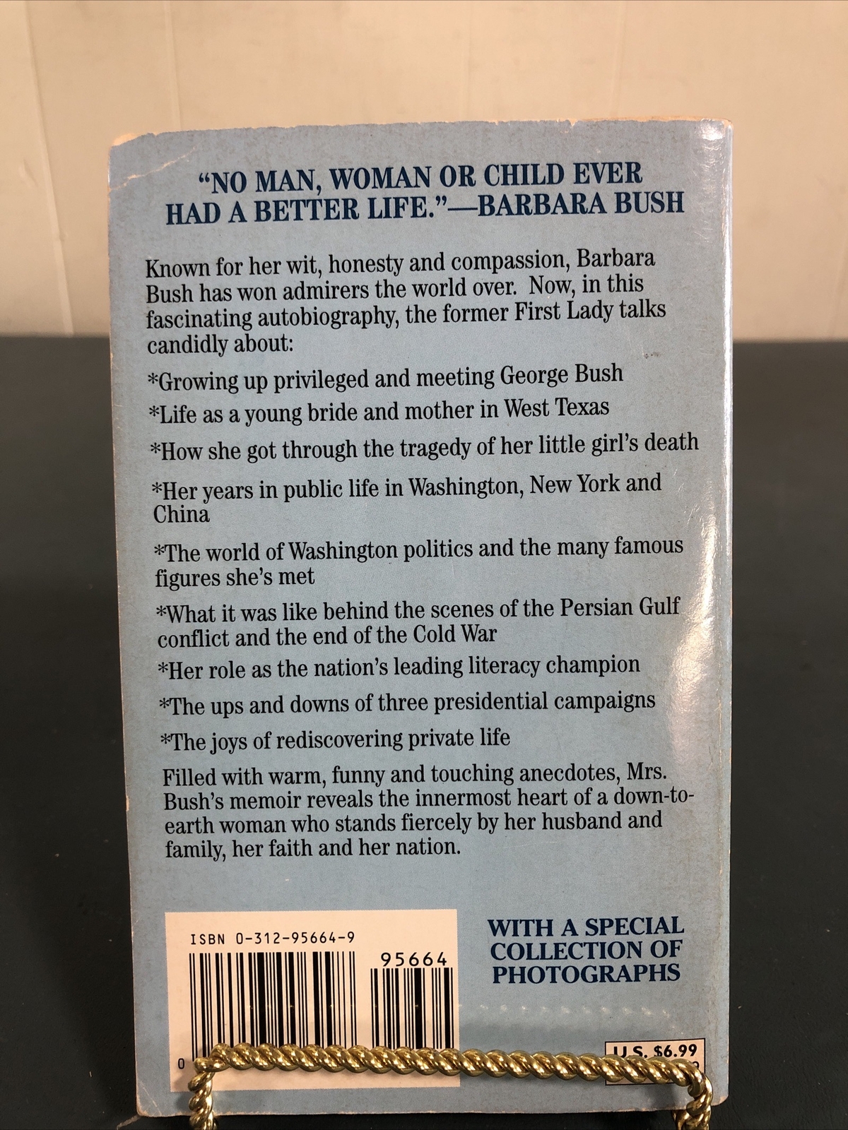 Barbara Bush: A Memoir, Bush, Barbara, Vintage Paperback 1995