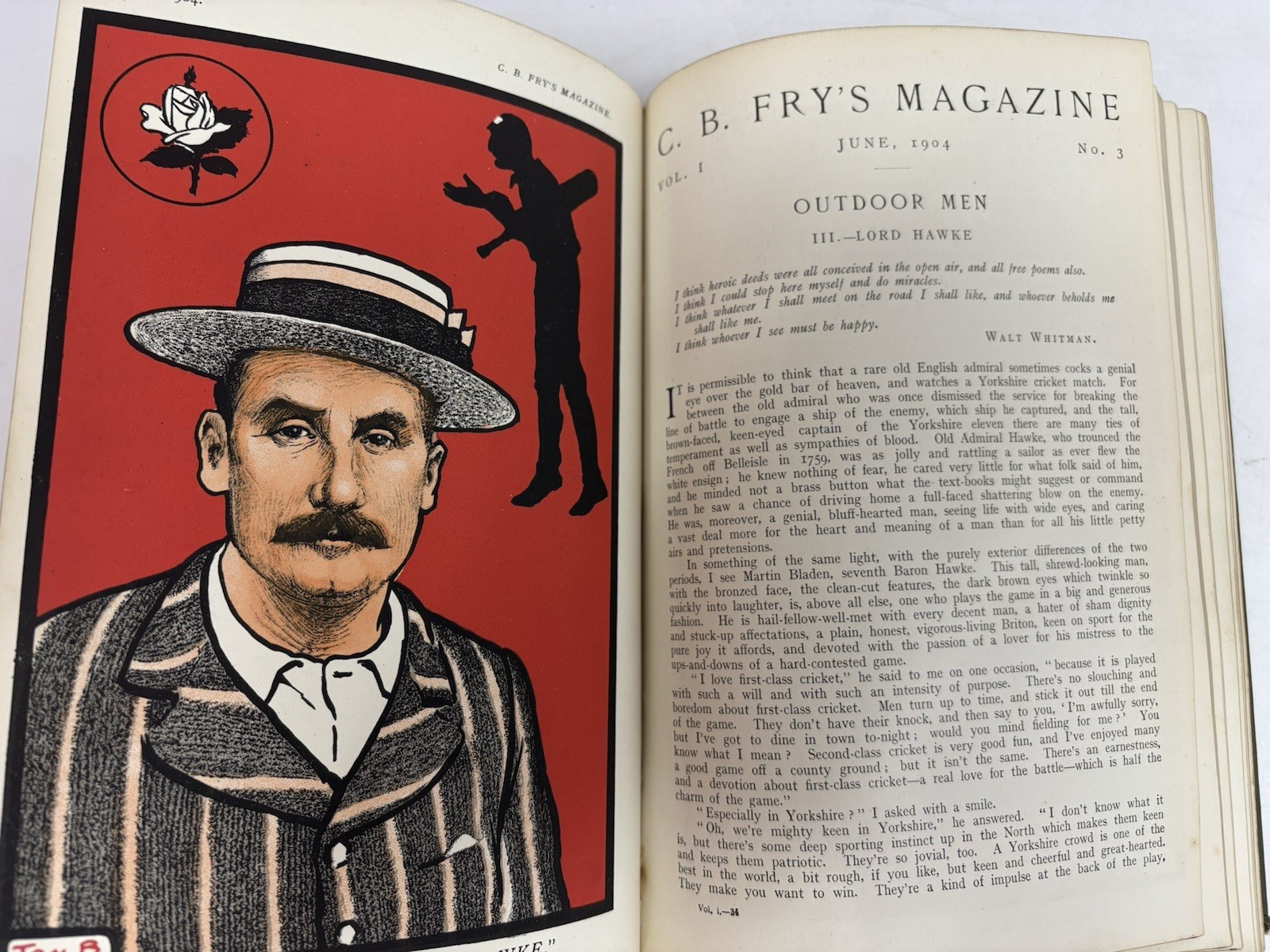 C.B. Fry’s Magazine of Action & Outdoor Life. Volume I. Newnes. April-Sep 1904