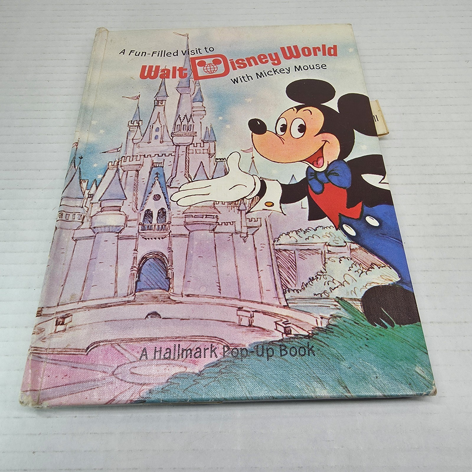 VTG Walt Disney World Pop-Up Book 1972 Hallmark Mickey Mouse Pull Tabs Disneyana
