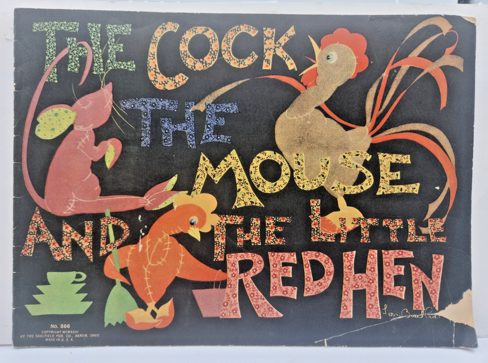The Cock, the Mouse, and the Little Red Hen by Fern Bisel Peat – Saalfield 1931