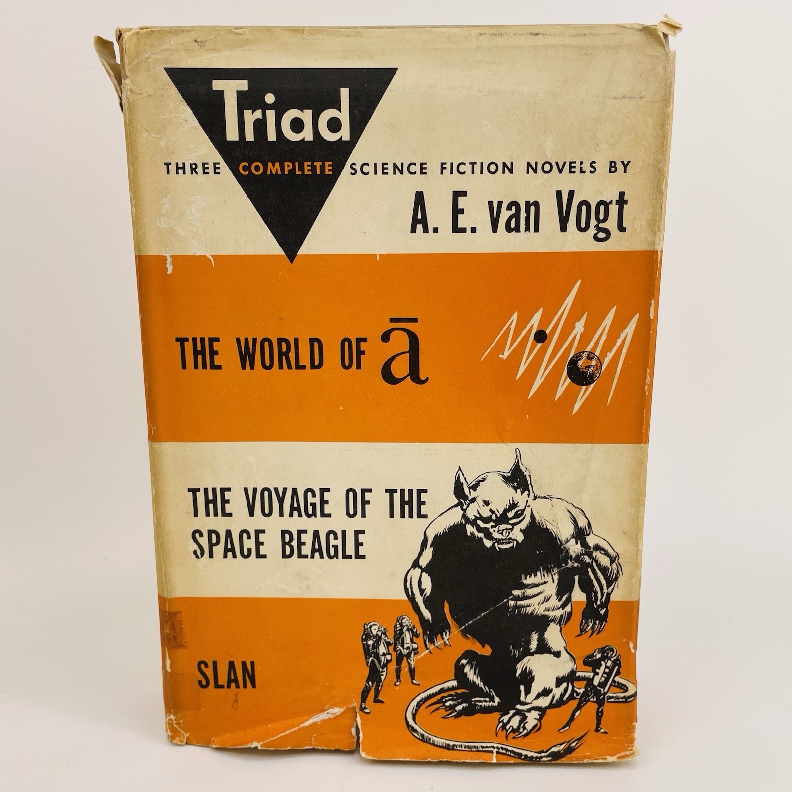 Triad by A.E. van Vogt: World of ?, Voyage of the Space Beagle, Slan 1951 HCDJ