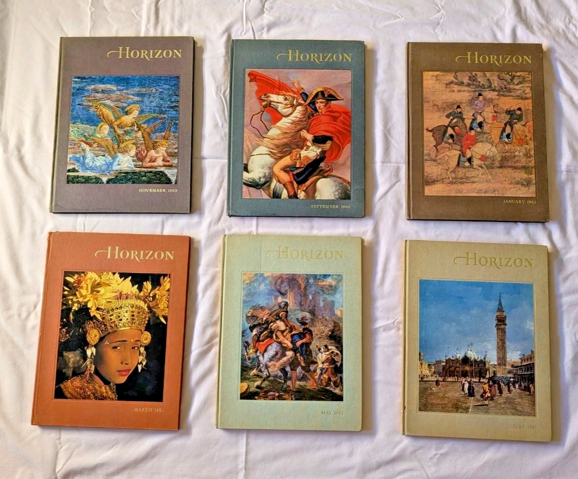 Horizon 6 Art Books 1960-1961 HC A Magazine of the Arts Volumes 1-6 VTG
