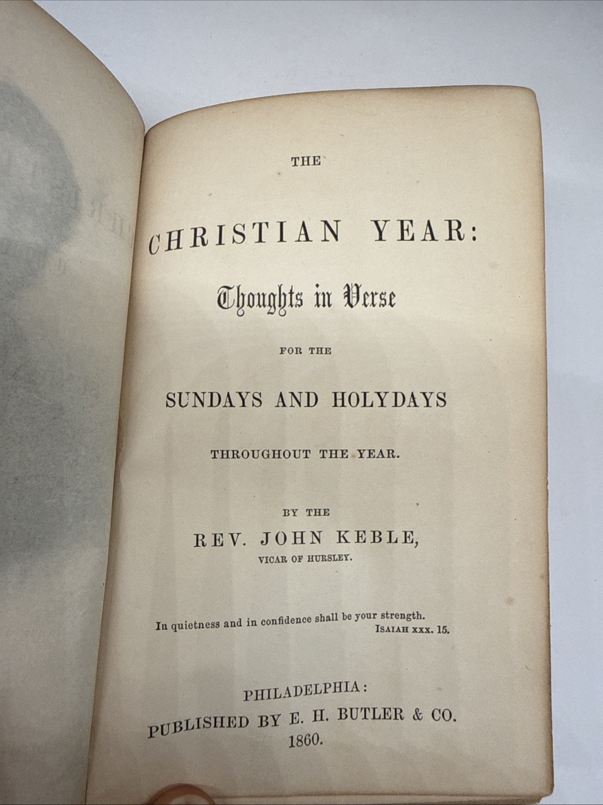 1860 The Christian Year John Keble Leather Gold Gilt Devotional Poetry