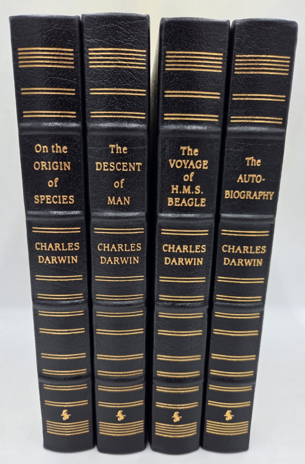 Charles Darwin Easton Press Complete 4 Volume Set Origin Of Species, Descent Man