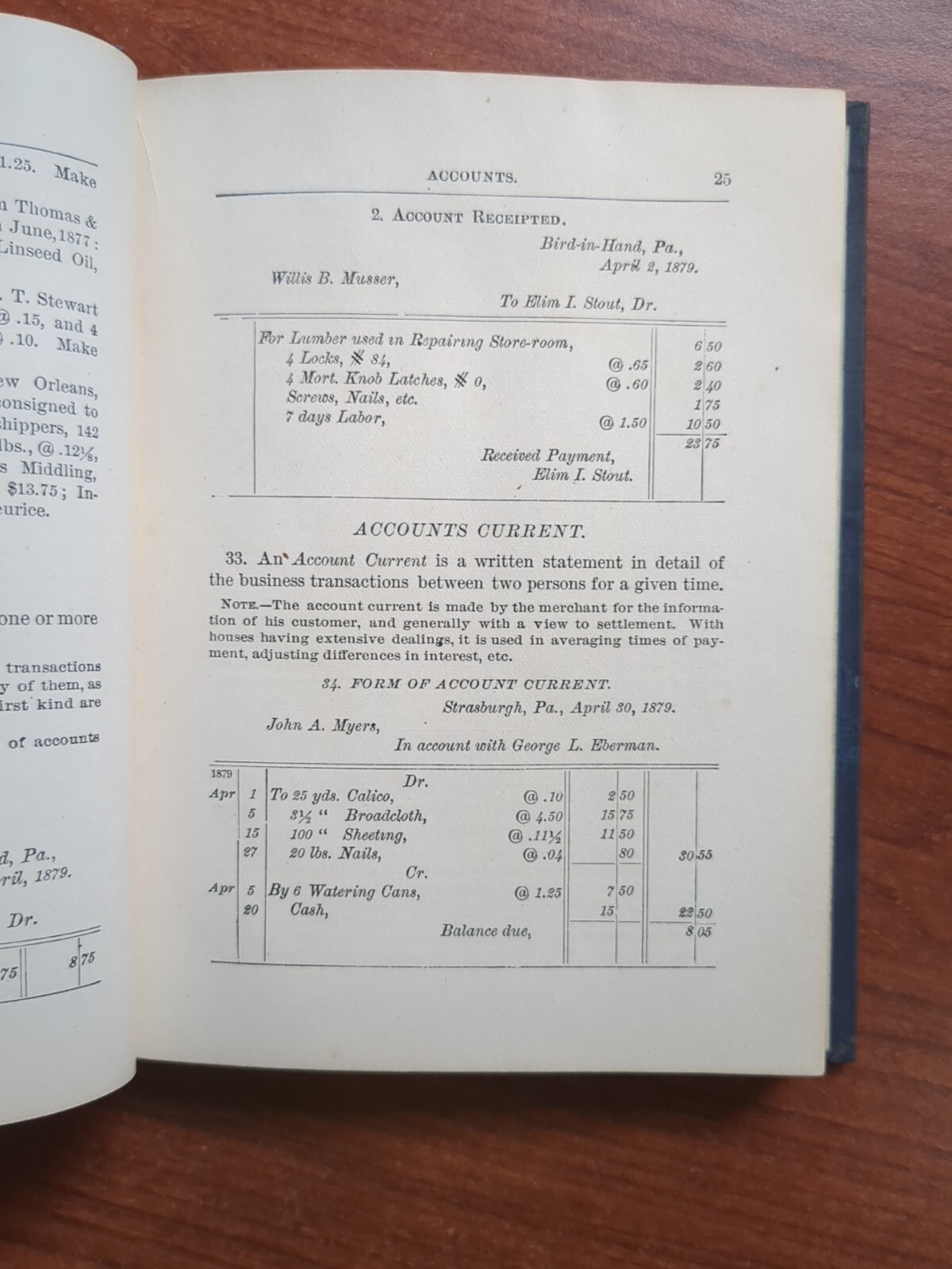 1880 Practical Book-Keeping by E Oram Lyte HC antique textbook in nice condition