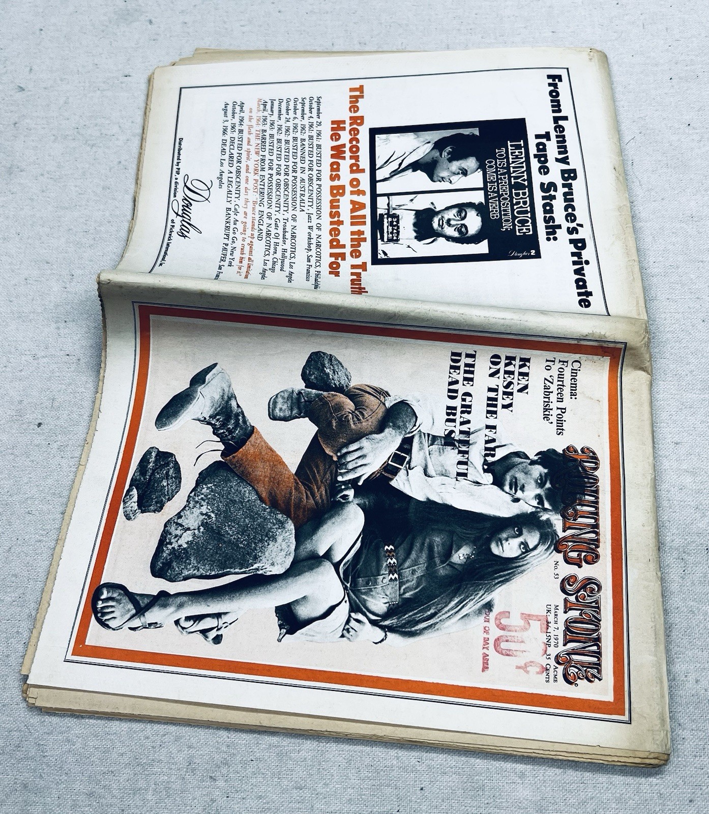 Rolling Stone Magazine #53 Mar 7 1970 Ken Kesey Grateful Dead Cover