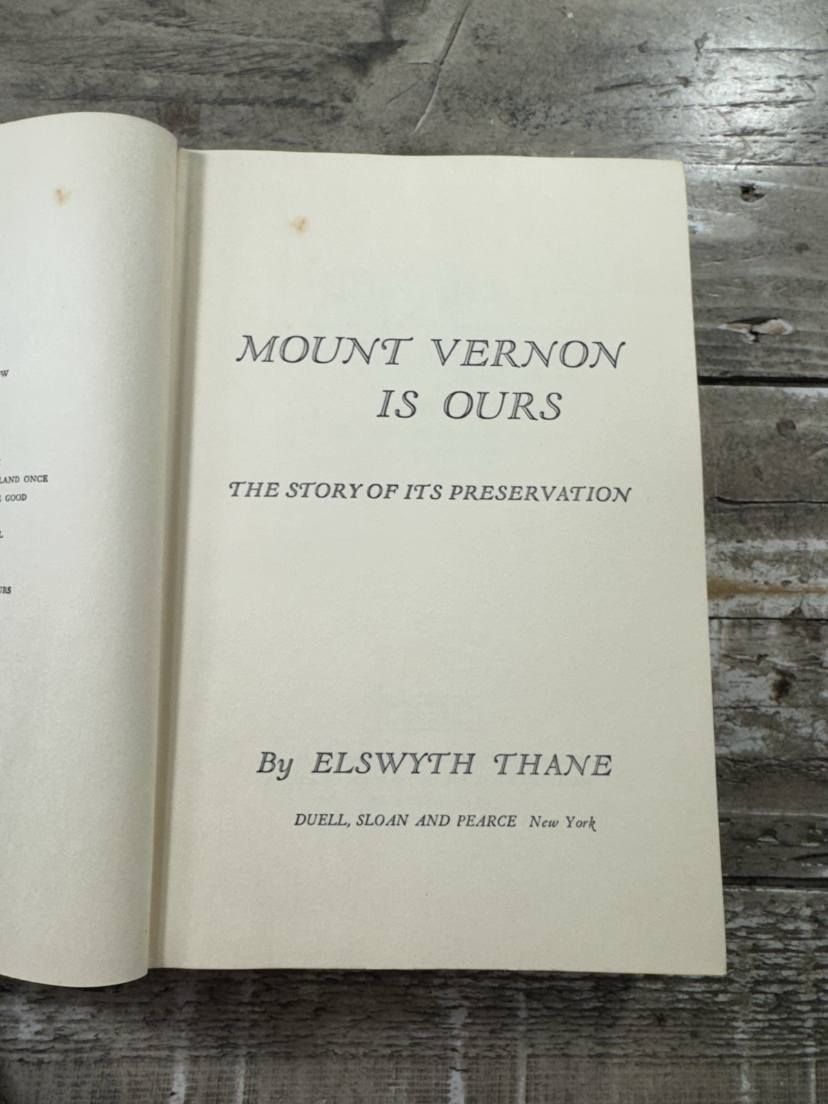 1966 Vintage History Book “Mount Vernon is Ours” Dust Jacket Illus 1st Edition