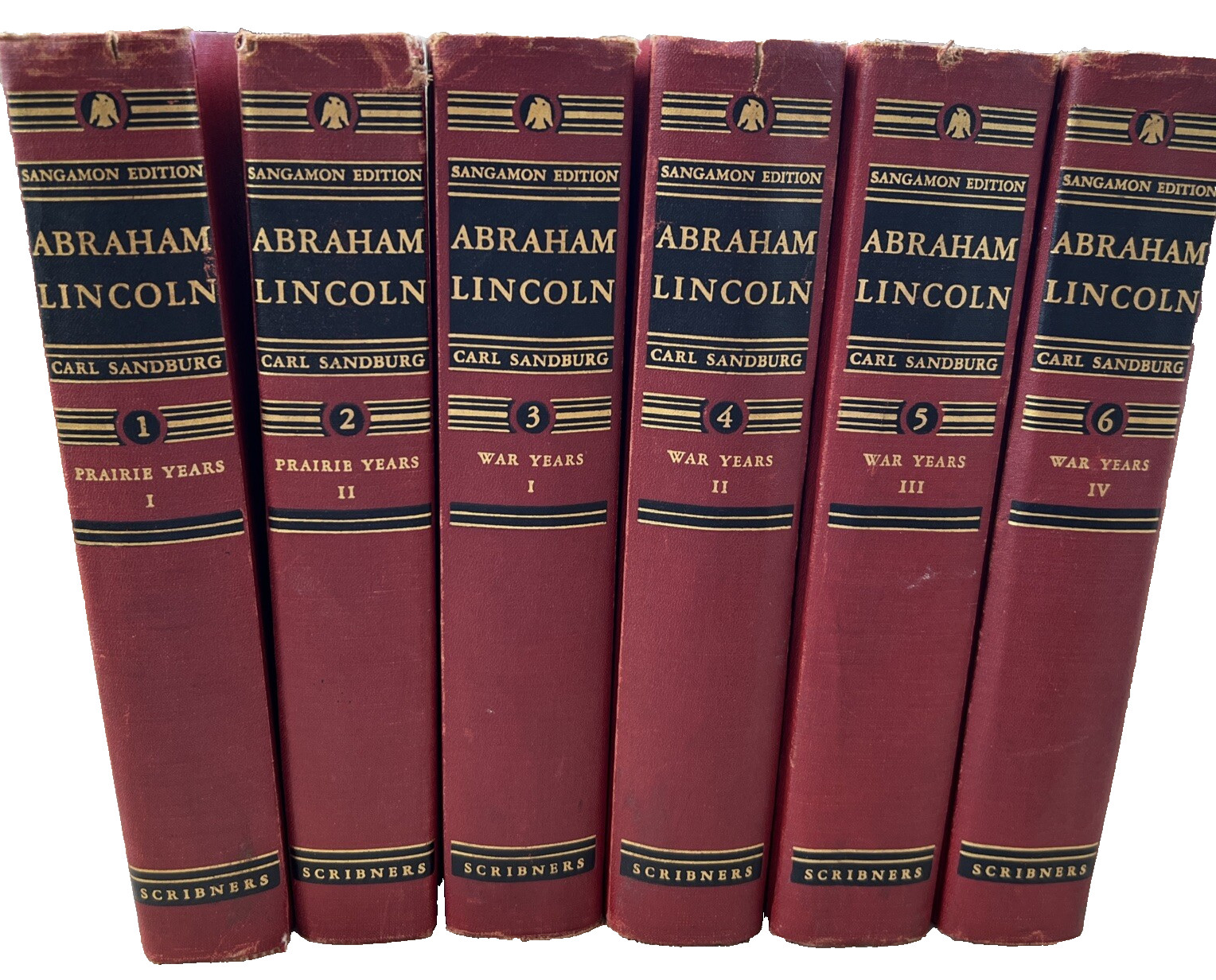 Abraham Lincoln – Carl Sandburg 6 Volume Set – The Sangamon Edition – Scribners