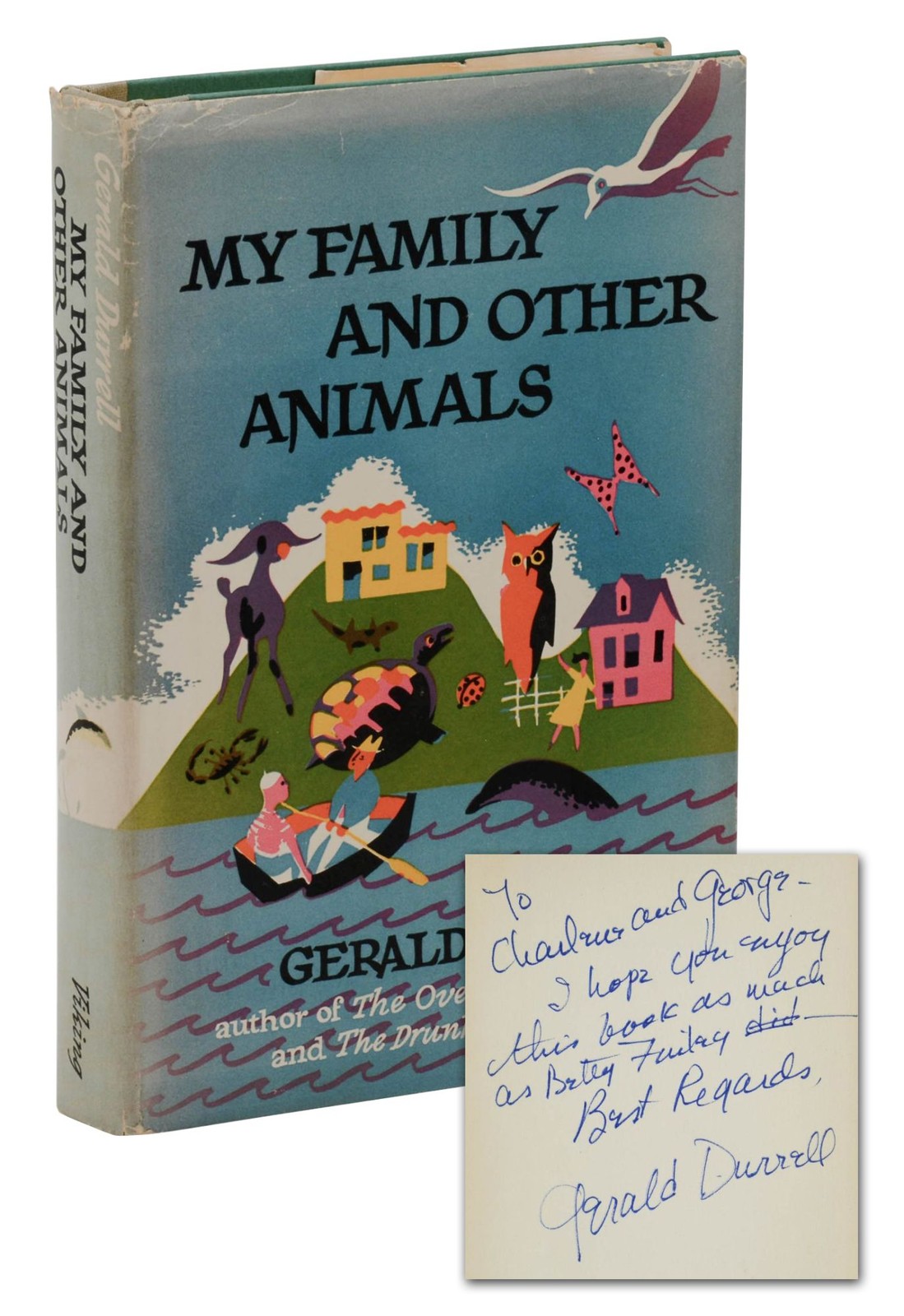 My Family and Other Animals ~ SIGNED by GERALD DURRELL ~ First Edition US ~ 1957