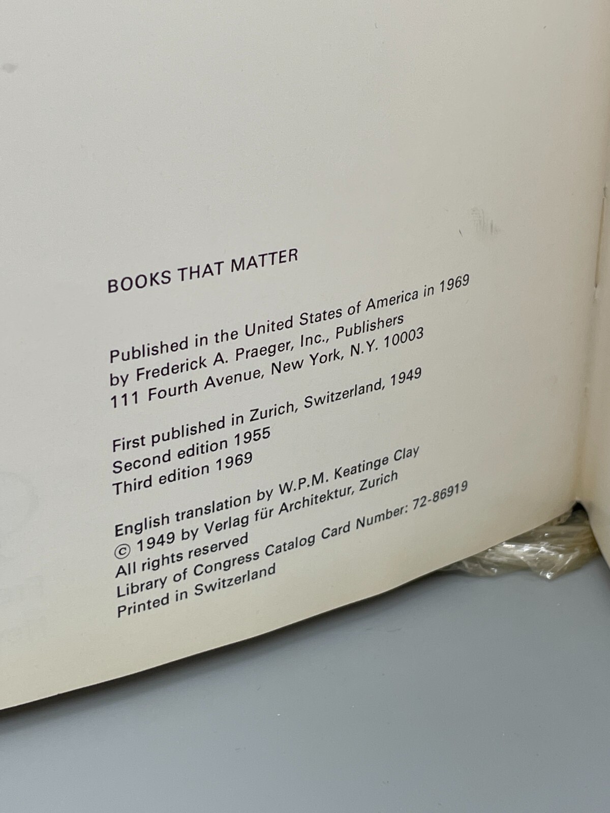 Robert Maillart Bridges and Constructions by Max Bill, Praeger 1969 Book