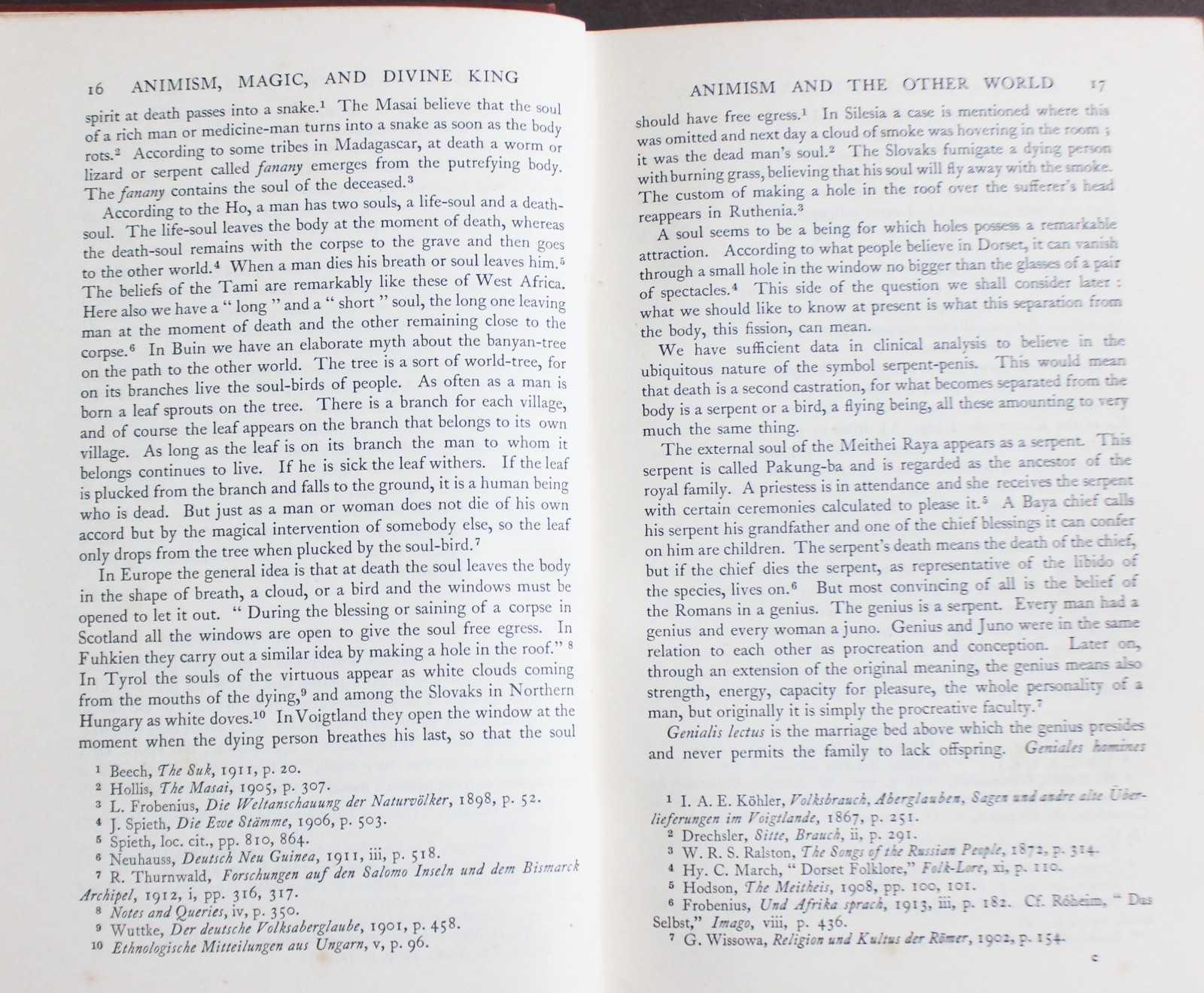 Rare Antique Old Book Animism Magic Divine King 1930 Occult Death Soul Healing ?