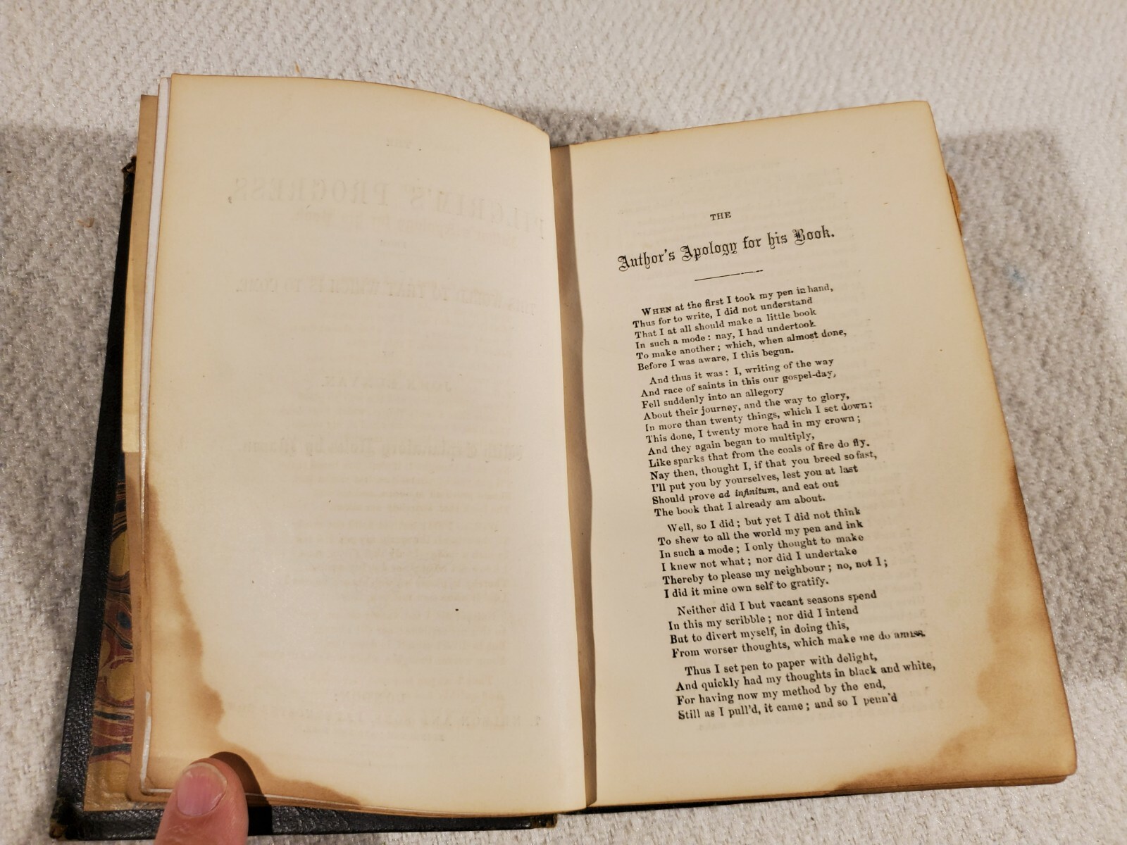 Antique 1862 Pilgrim’s Progress by John Bunyan T. Nelson and Sons Leather Bound