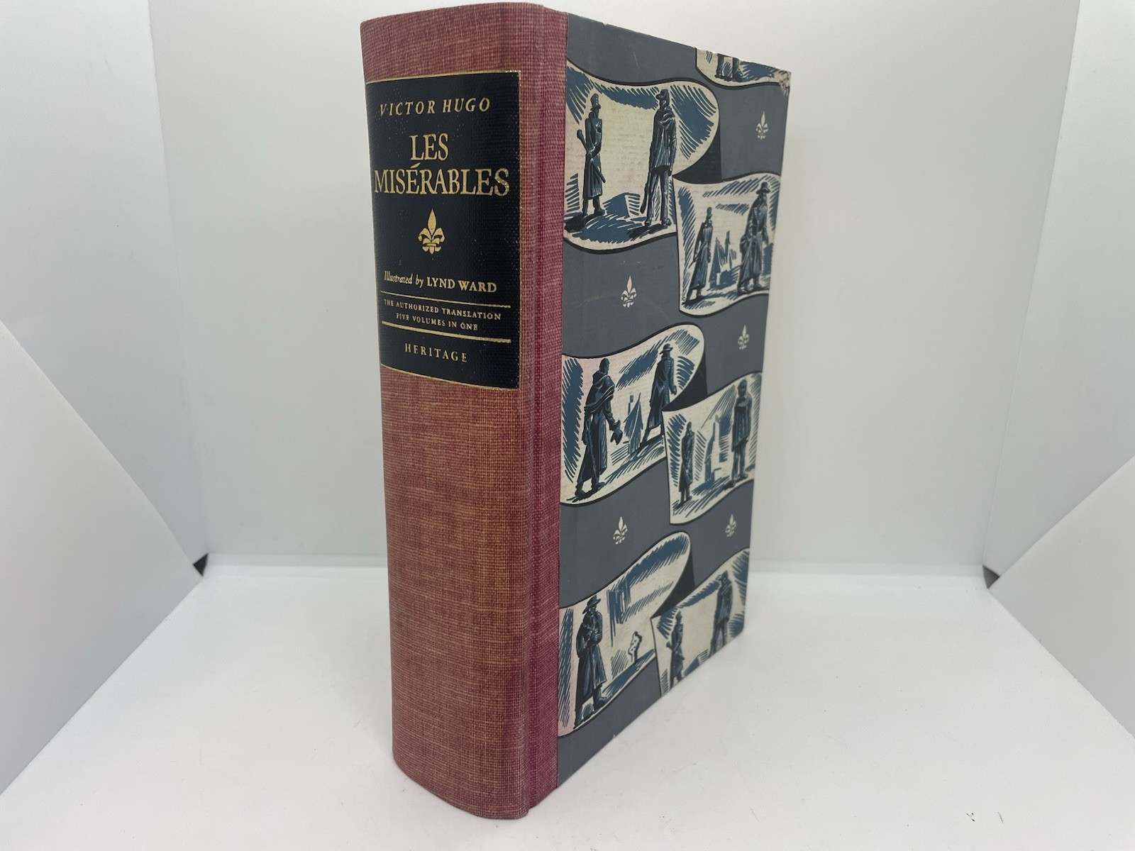 Les Miserables Victor Hugo Heritage Press Lynd Ward Illus 1938 HC 5-Vols-in-1
