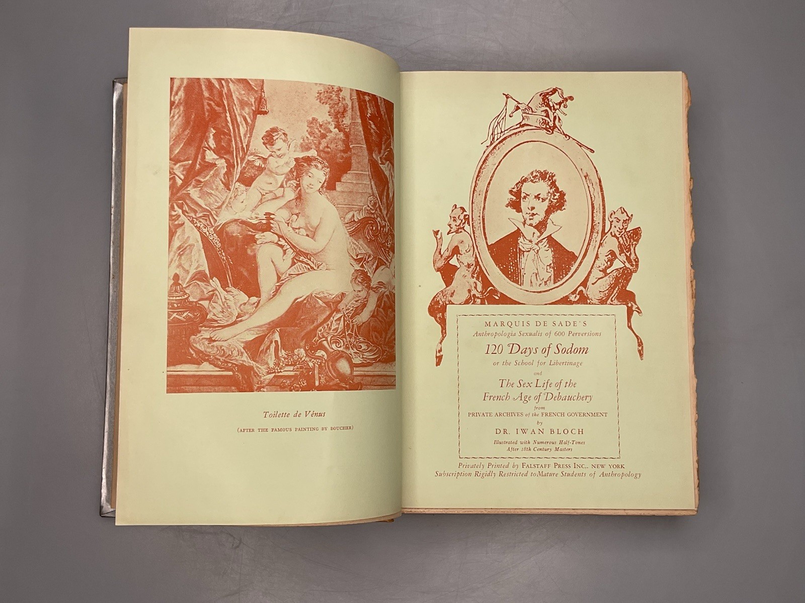 Vtg Limited Ed Book 853/3000 1934 120 Days Of Sodom By Iwan Bloch Falstaff Press