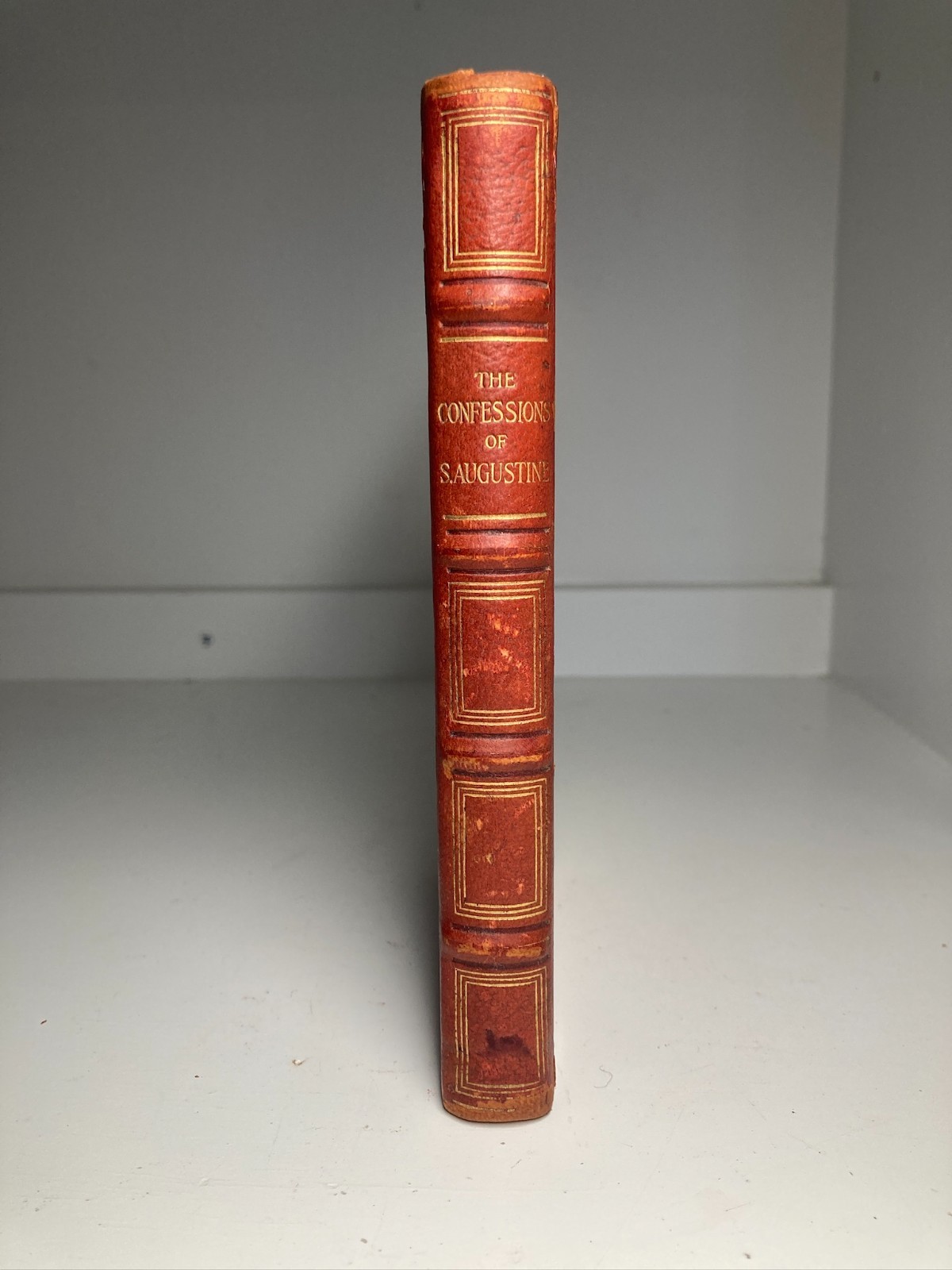 c1890 St Augustine Confessions Lubbock Hundred Books Full Crimson Morocco AEG