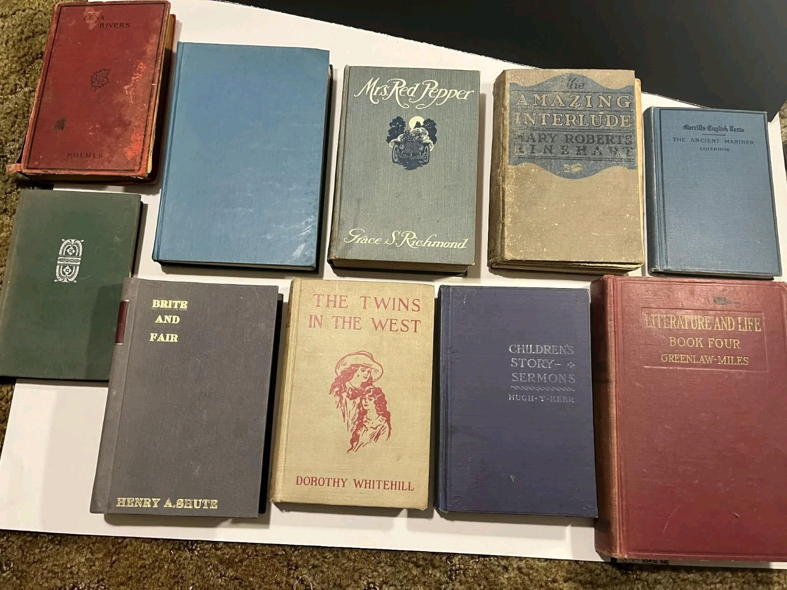 Lot of Antique & Vintage Books 1870s–1940s Decorative Victorian Collection