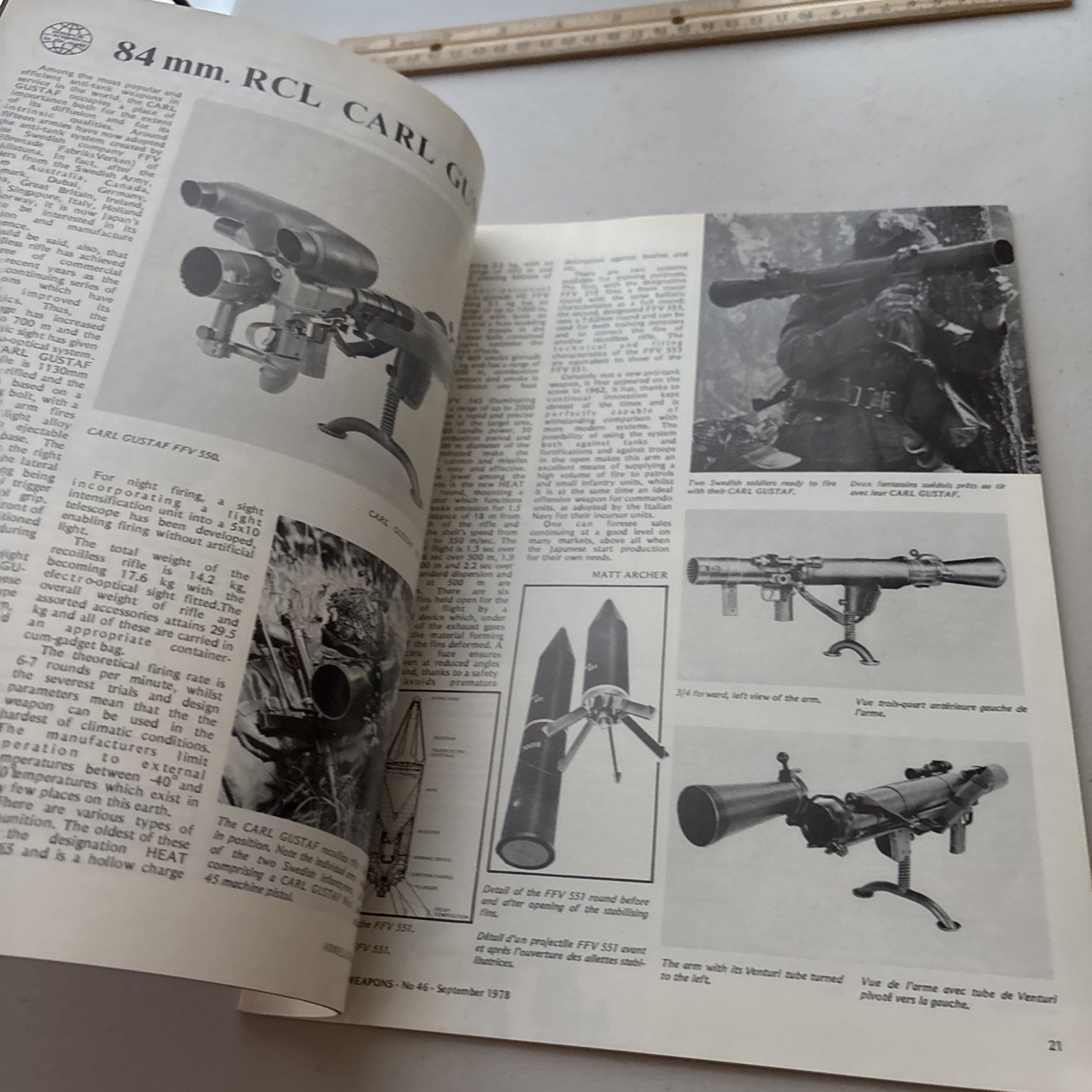 1978 Armies & Weapons 46: 84 mm RCL Carl Gustav M 60 A2 ITV TOW Missiles Missile