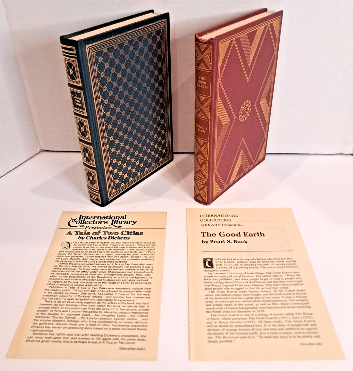 Lot of 2 International Collectors Library Charles Dickens & Pearl Buck