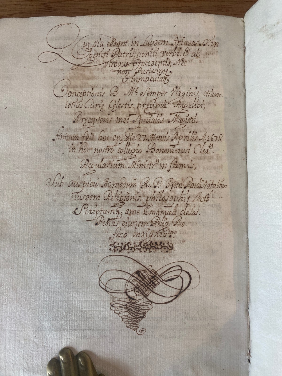 SELECTA QUAESTIONES THEOLOGICAE by St Thomas Aquinas 1679 – Manuscript Copybook