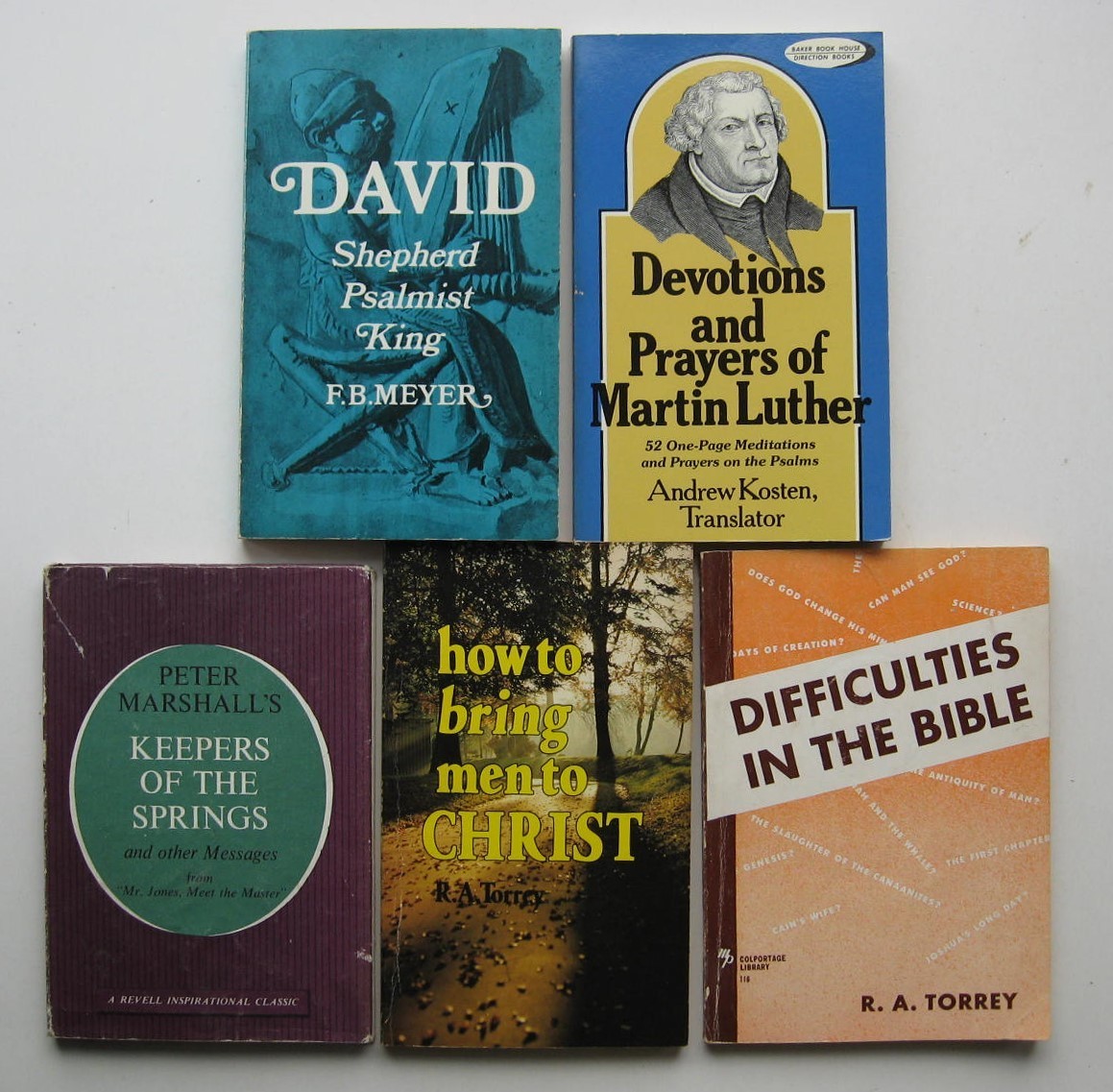 (5) DAVID ~ F. B. Meyer/ Peter Marshall/ Martin Luther/ 2 by R. A. Torrey – Y