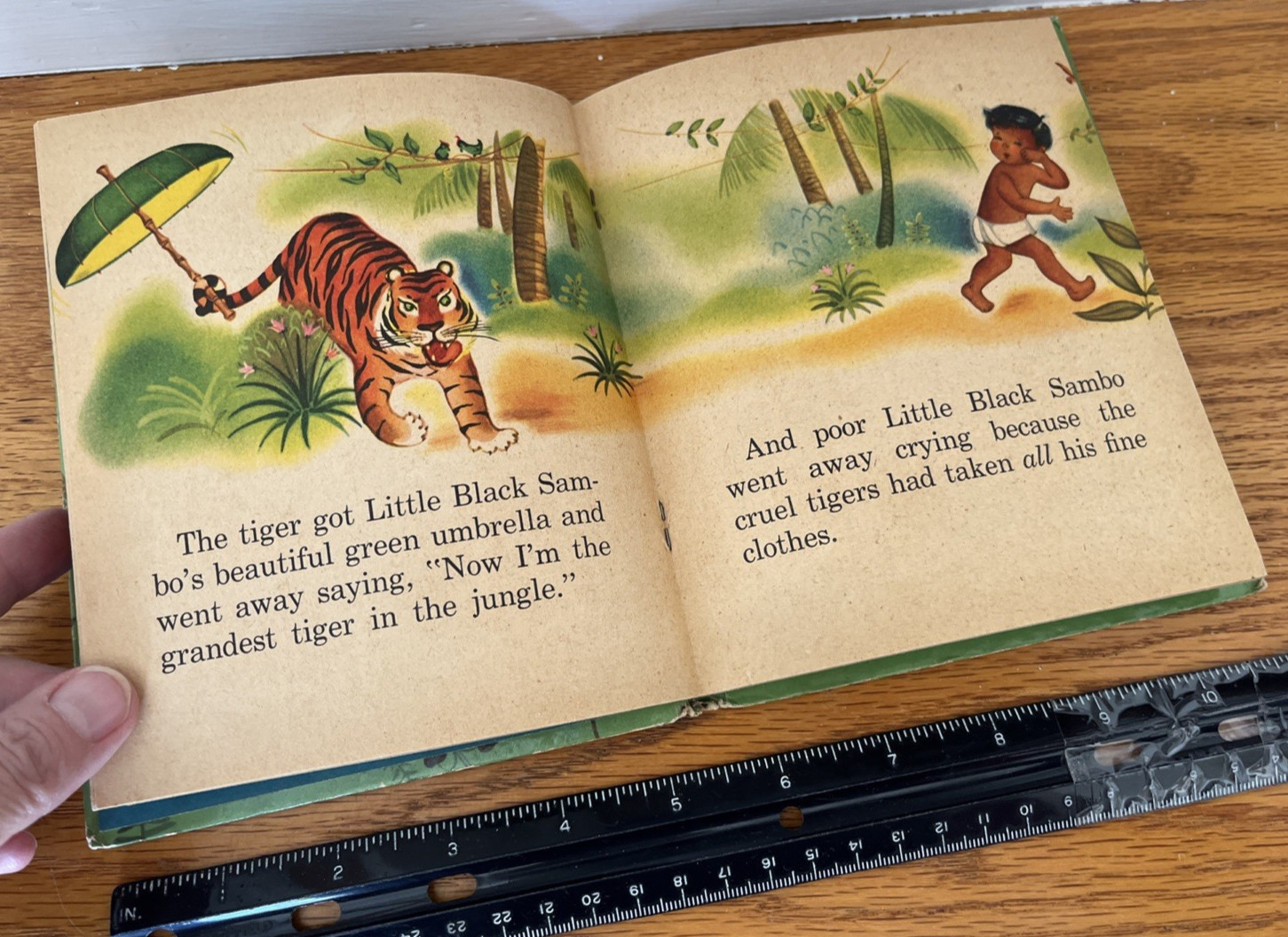 LITTLE BLACK SAMBO vintage children’s Whitman Tell-A-Tale Book no writing 1950