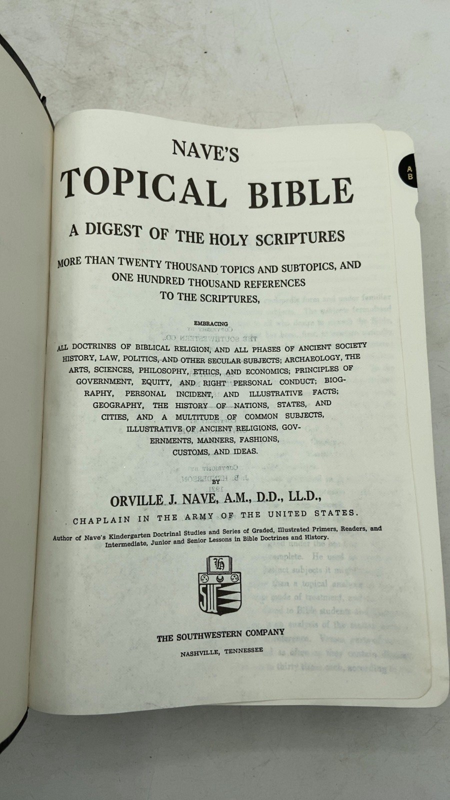 Nave’s Topical Bible: A Digest of the Holy Scriptures Orville J. Nave Hardcov…