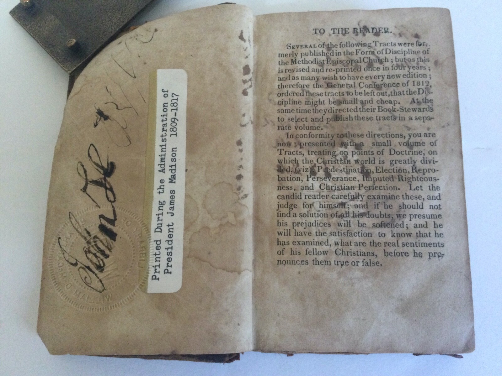 Dated 1817- Collection Interesting Tracts Scripture Doctrine Order General Conf