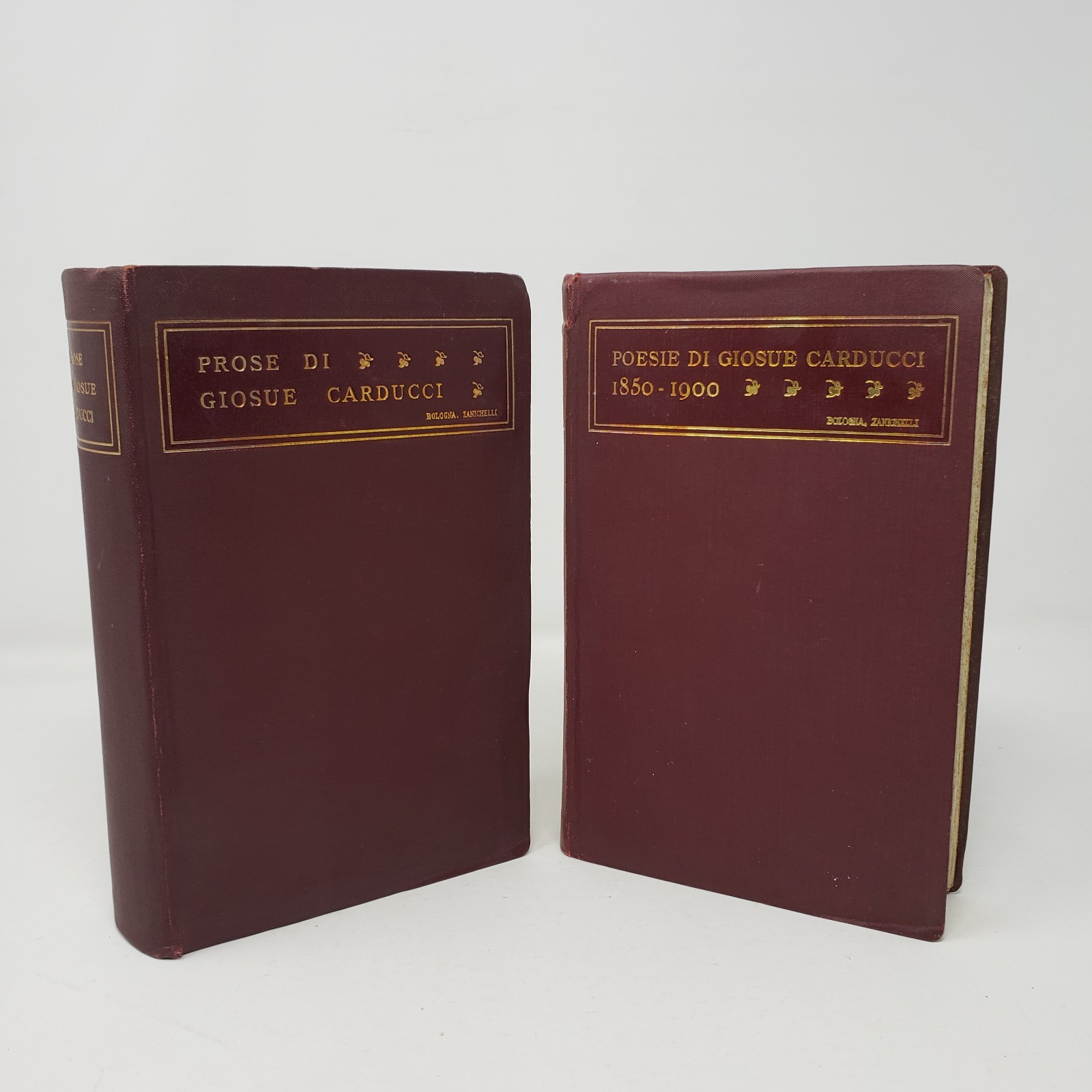 Prose & Poesie 2 Vol Set by Giosue Carducci (1924, Italian Language, Hardcover)