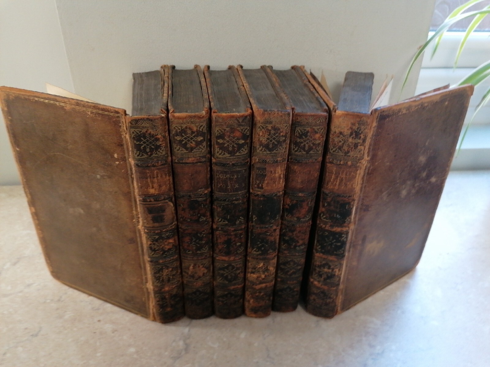 1758 DODSLEY COLLECTION OF POEMS by SEVERAL HANDS X6 VOLUMES pope milton