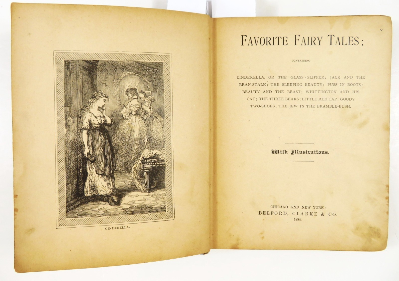 1884 FAVORITE FAIRY TALES Belford & Clarke – Complete – Illustrated – HC