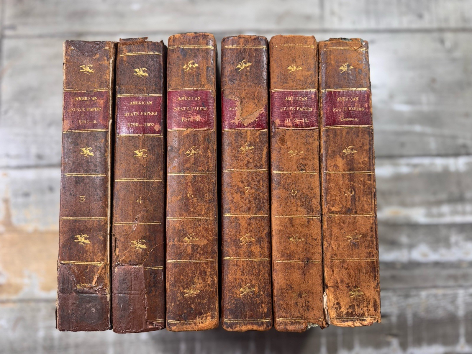 1817 Antique US Government Books “Publick Documents of the US” 6 Volumes
