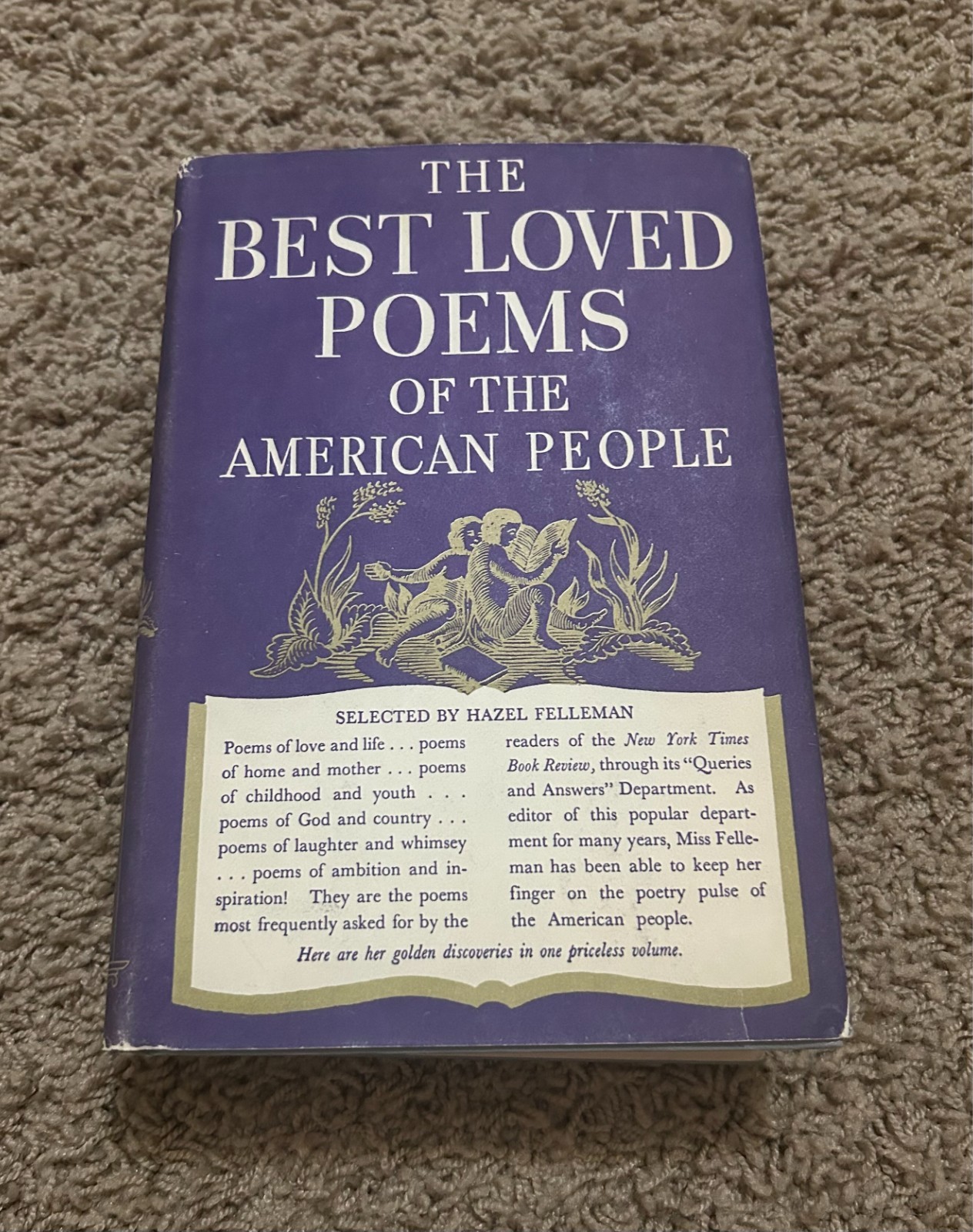 Best Loved Poems of the American People 1936 HC w/ Dust Jacket Felleman