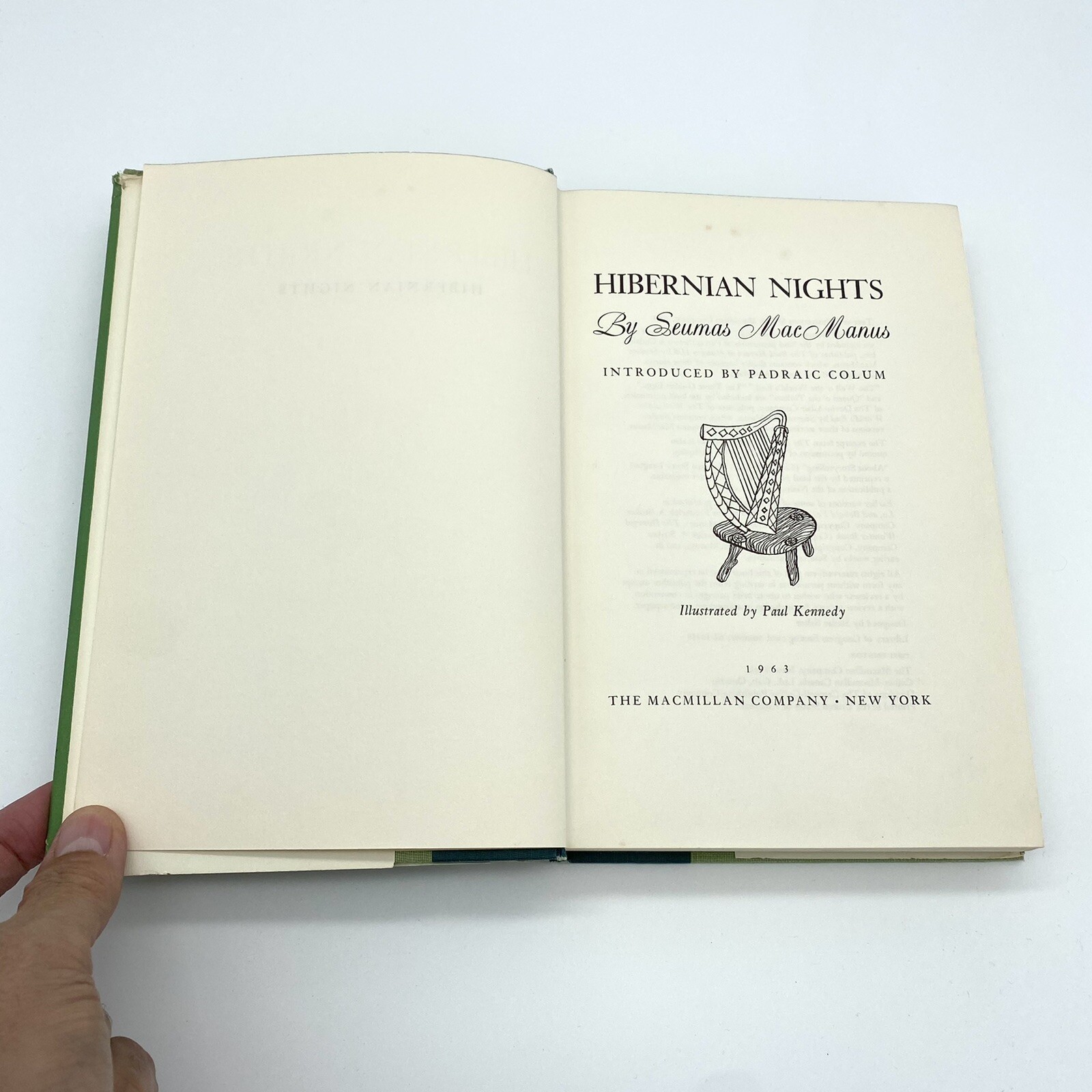 Hibernian Nights By Seumas MacManus Macmillan 1963 First Printing Hardcover