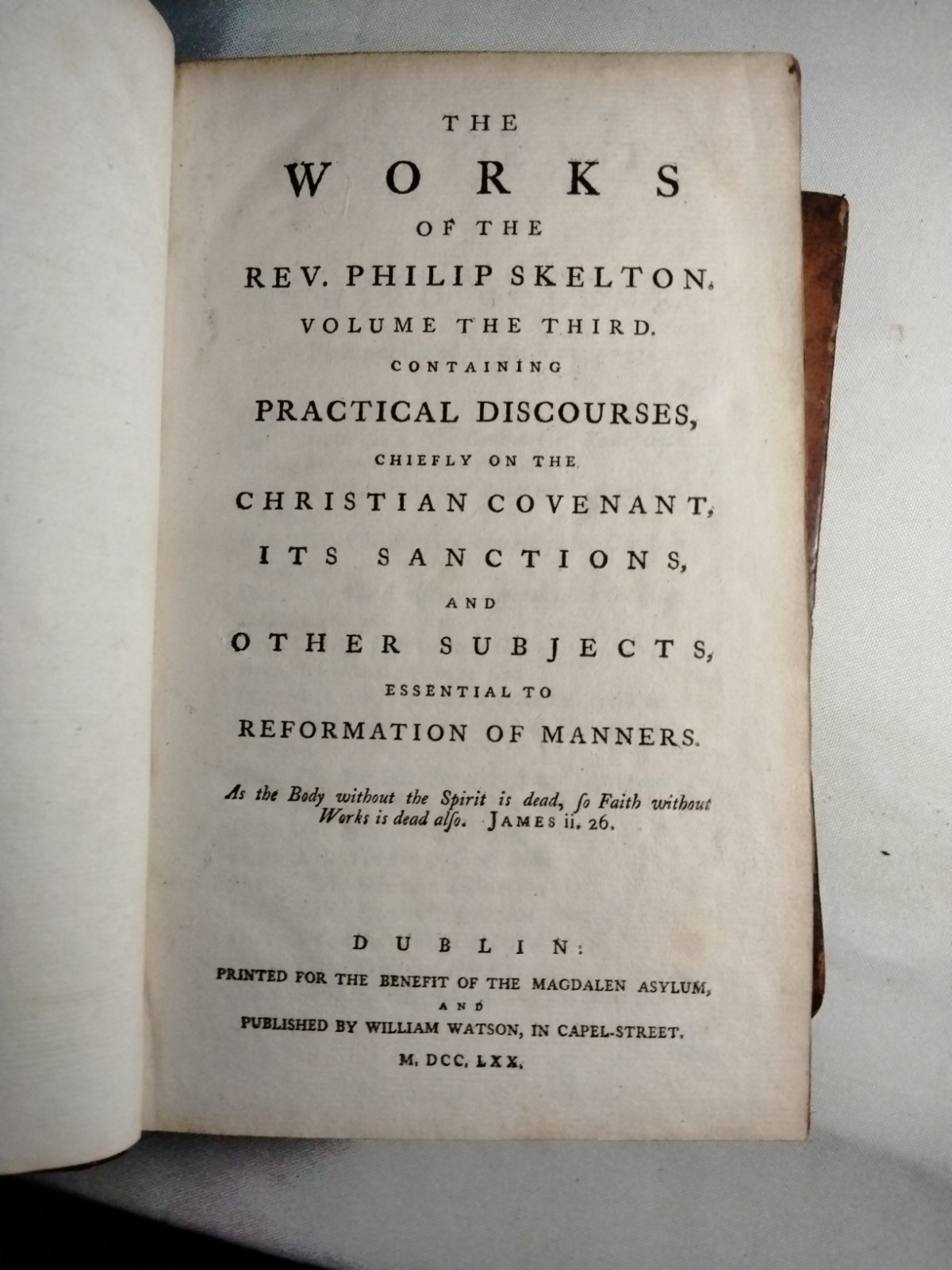 The Works of Rev.Philip Skelton. 6 Volume Set. HC. 1784