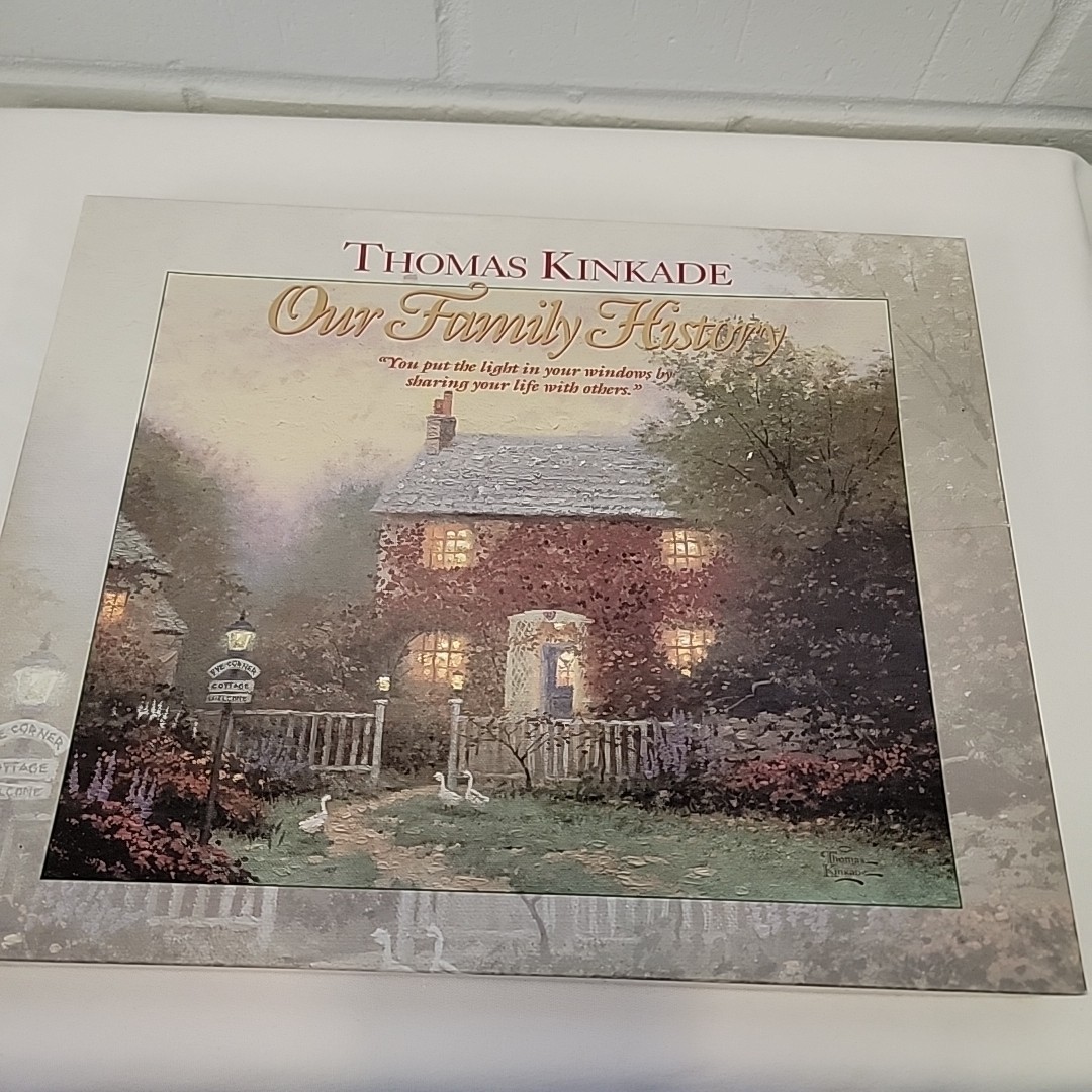 Thomas Kinkade Our Family History Album 1998 Boxed Inspirational Gift Decor *LN*